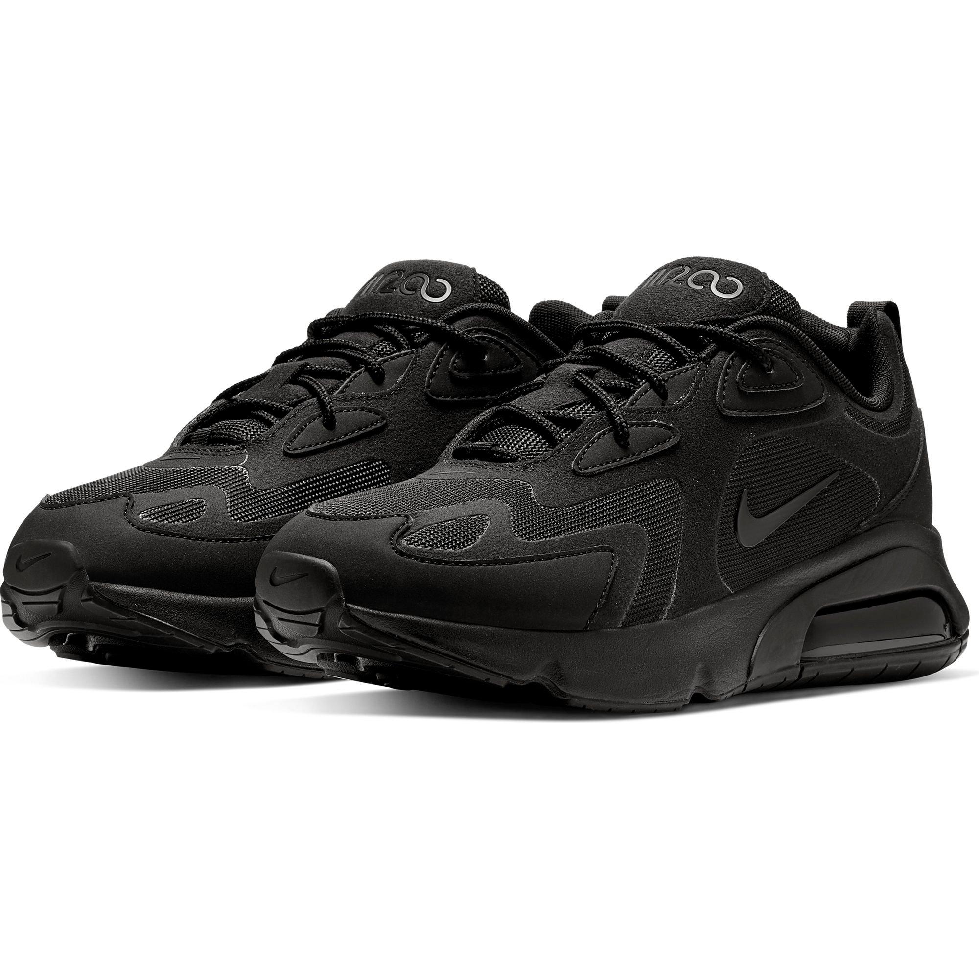 nike air max 200 trainers in triple black