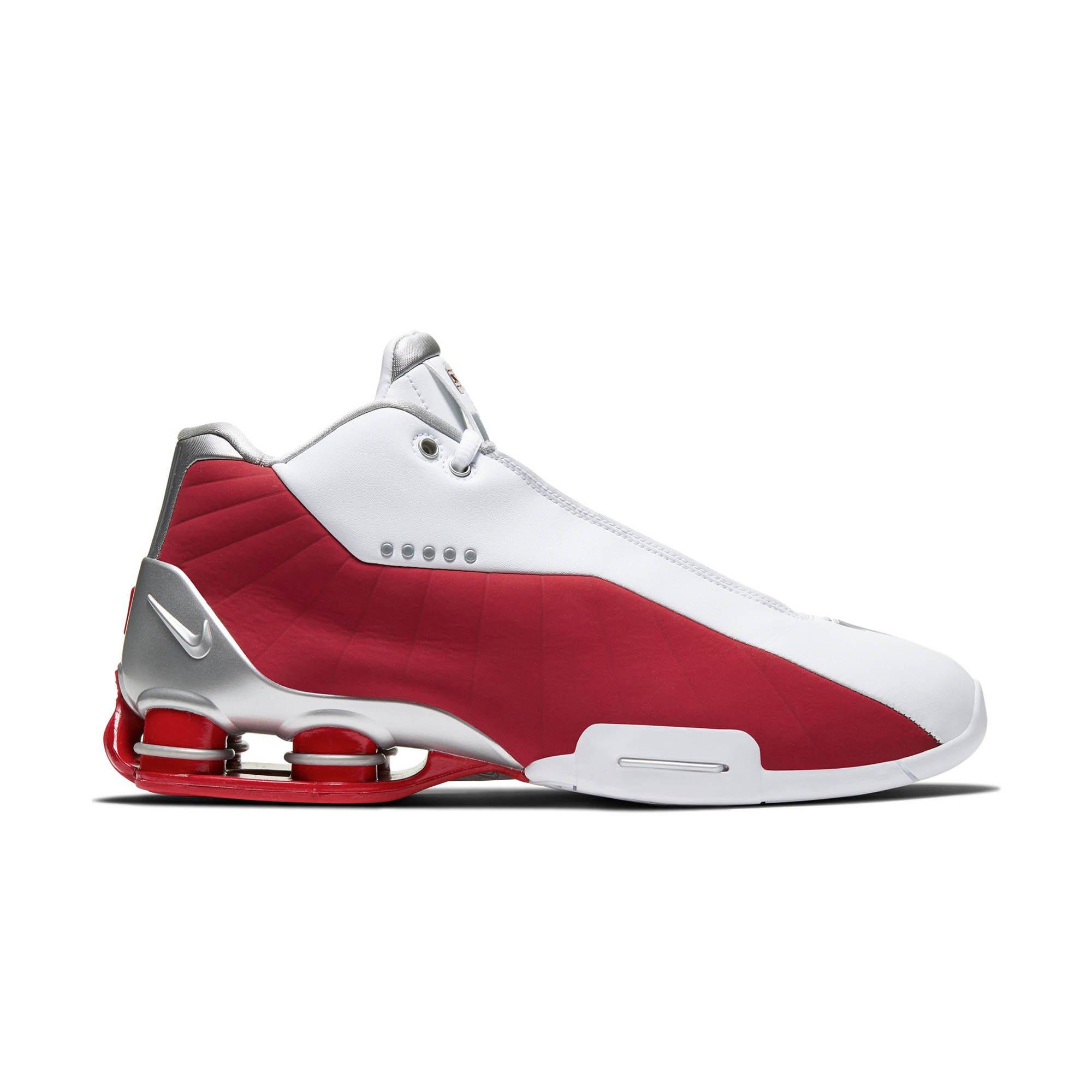 nike shox red white