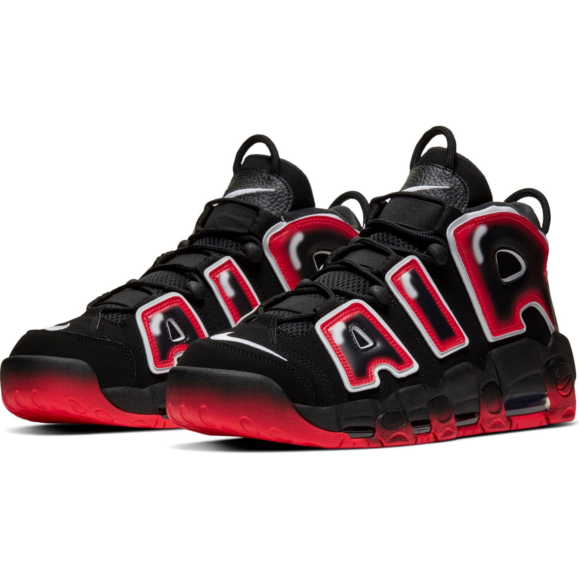 nike air uptempo 96 black and red