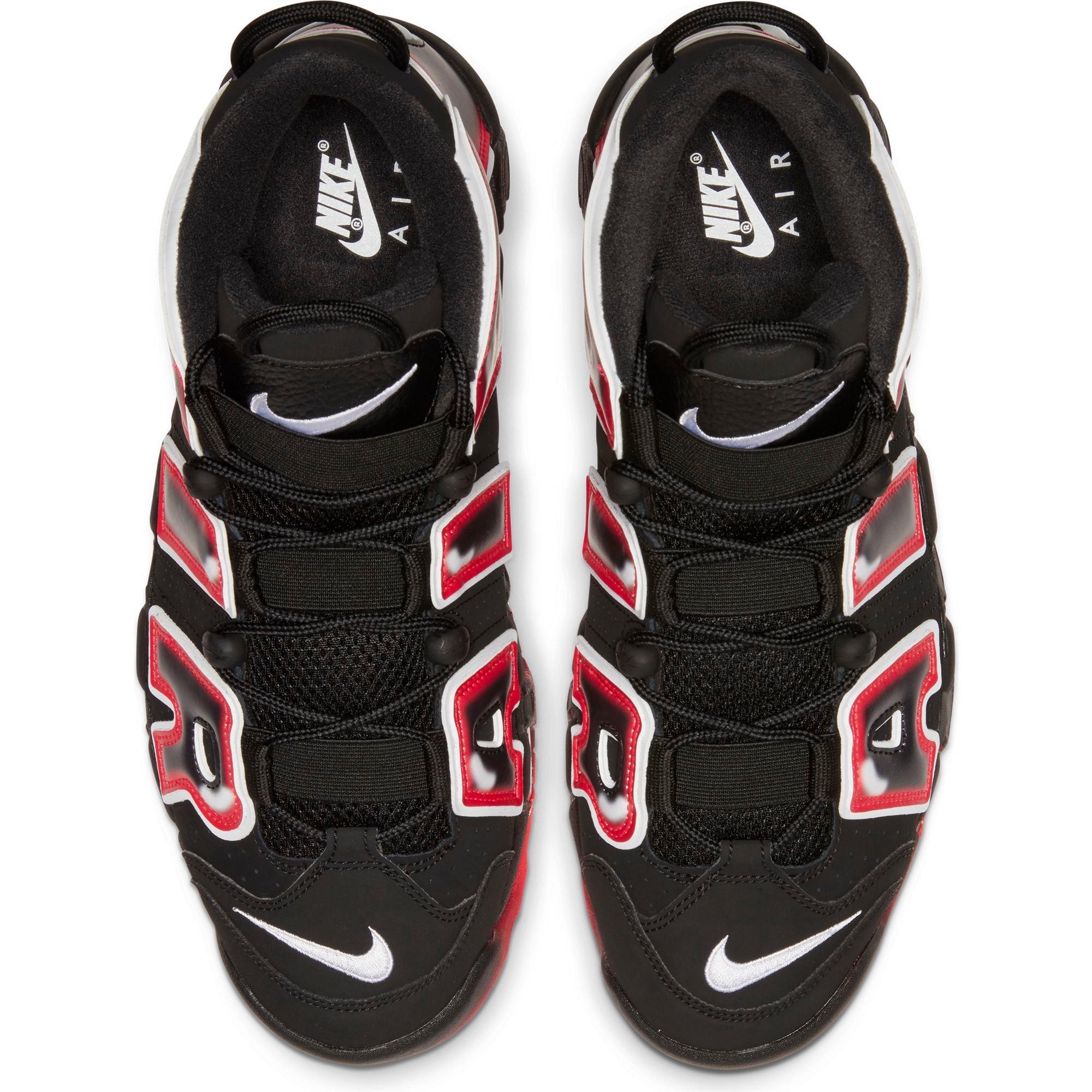 nike air uptempo 96 black and red