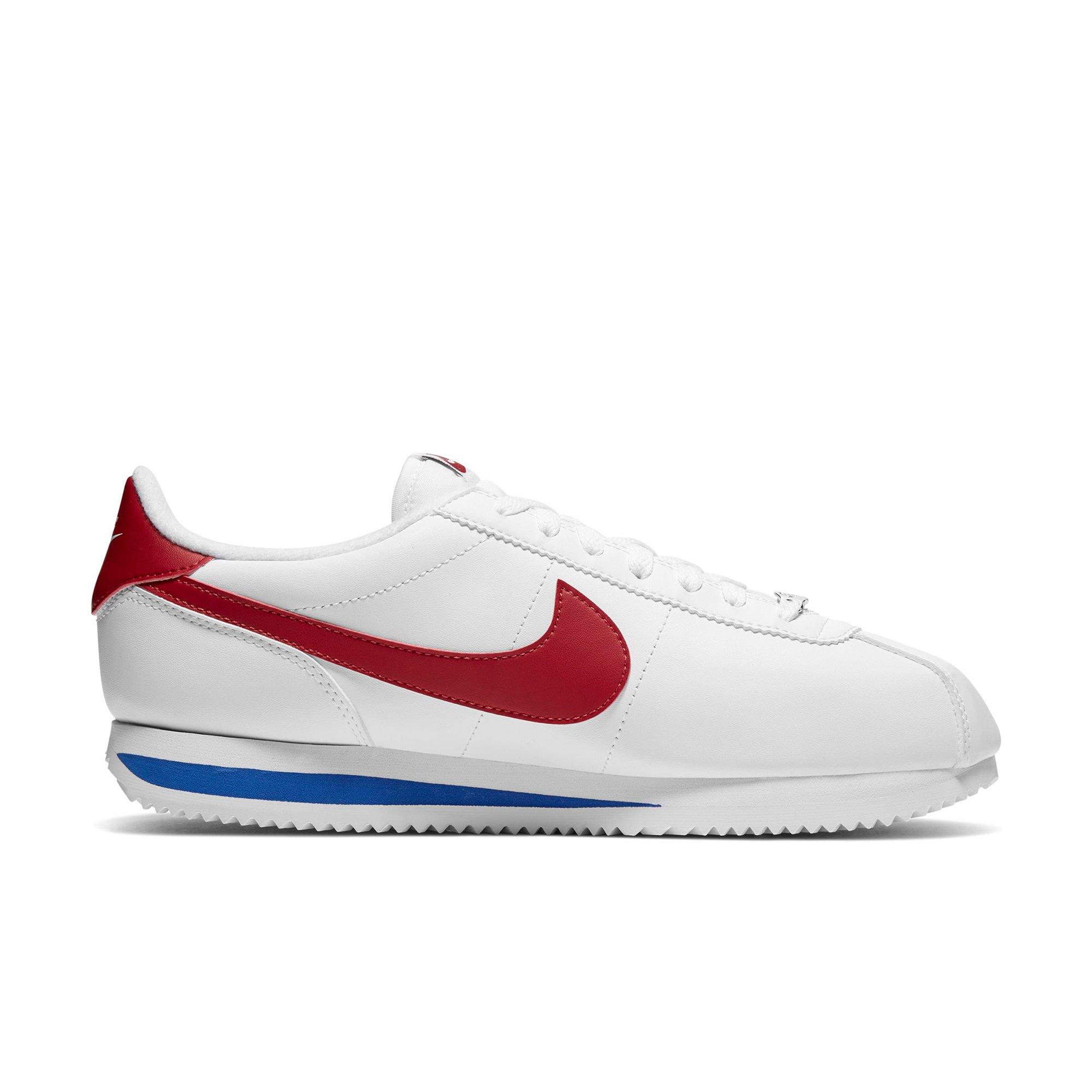 nike cortez womens white red blue