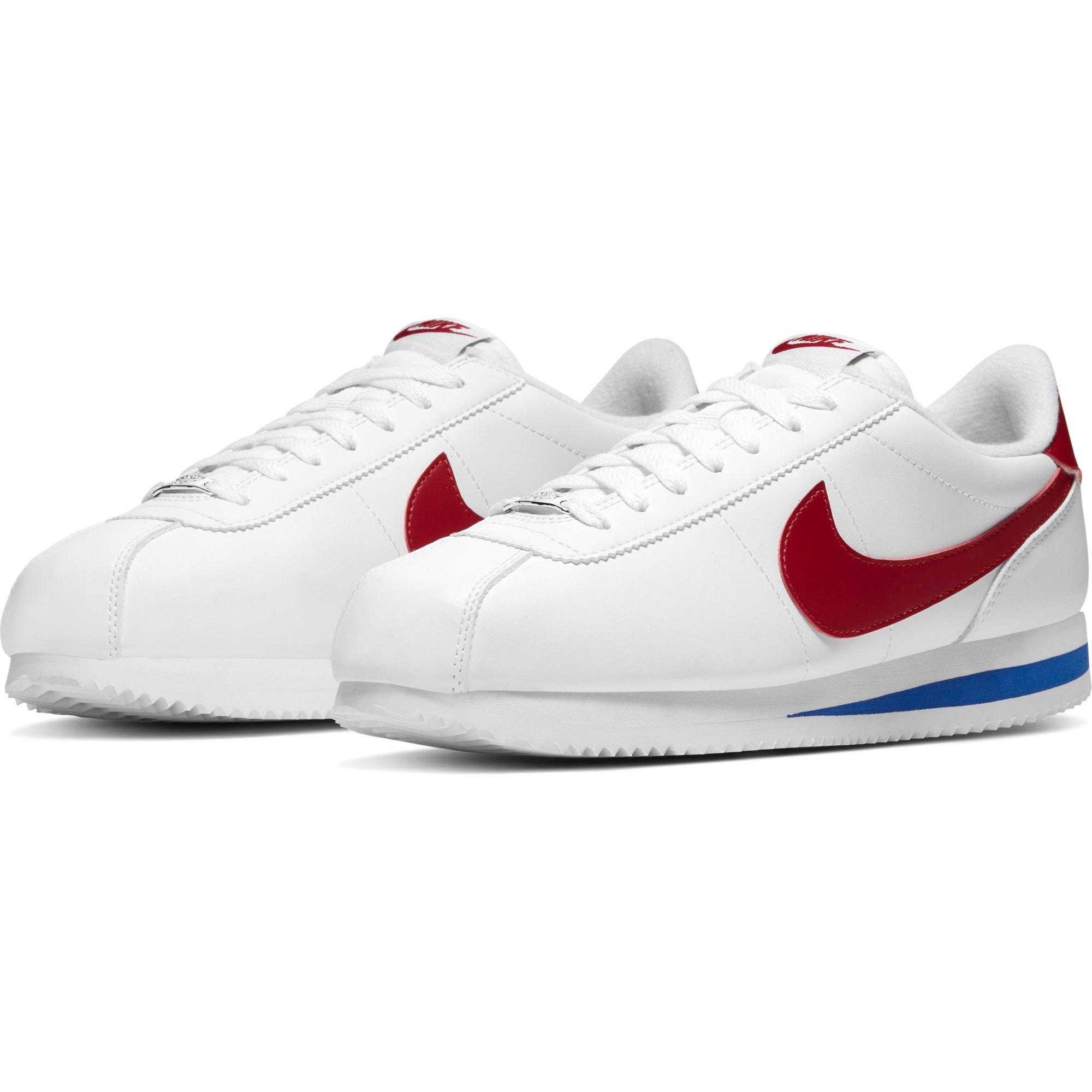 Guarda la ropa Cobertizo Crítico Nike Cortez Basic Leather "White/Red/Blue" Men's Running Shoe