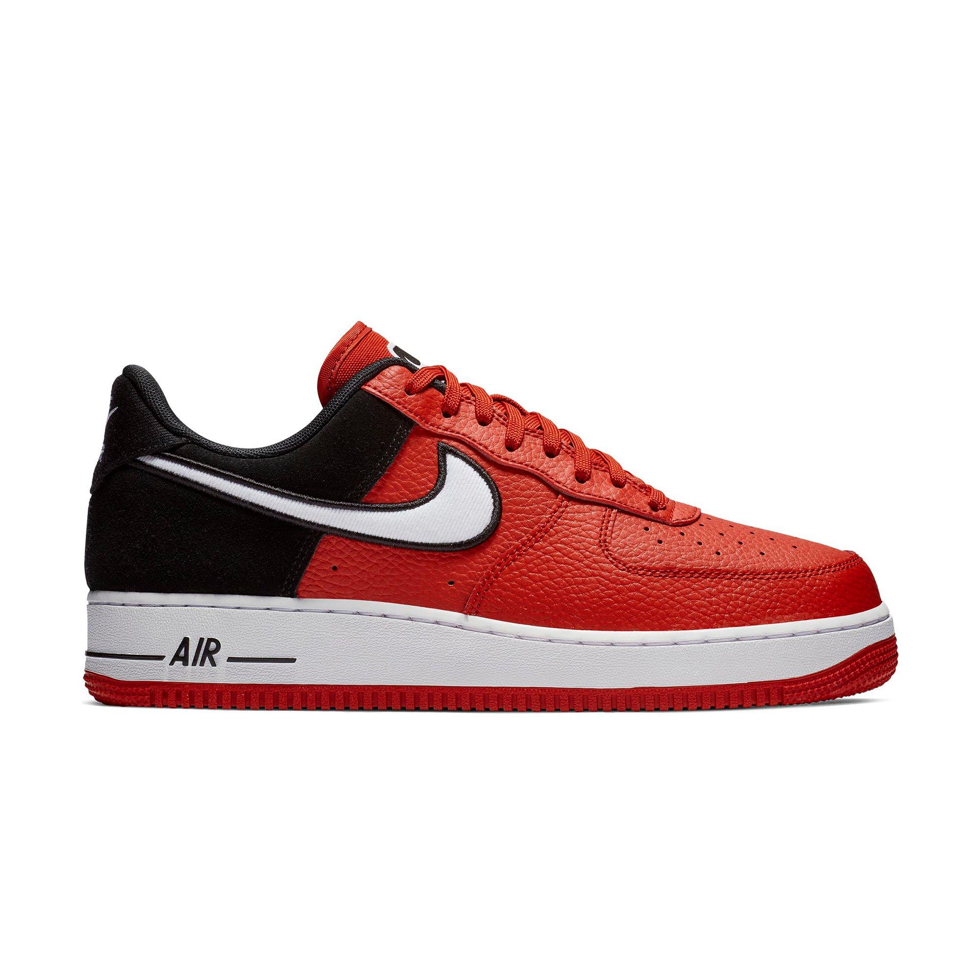 black and red air force ones