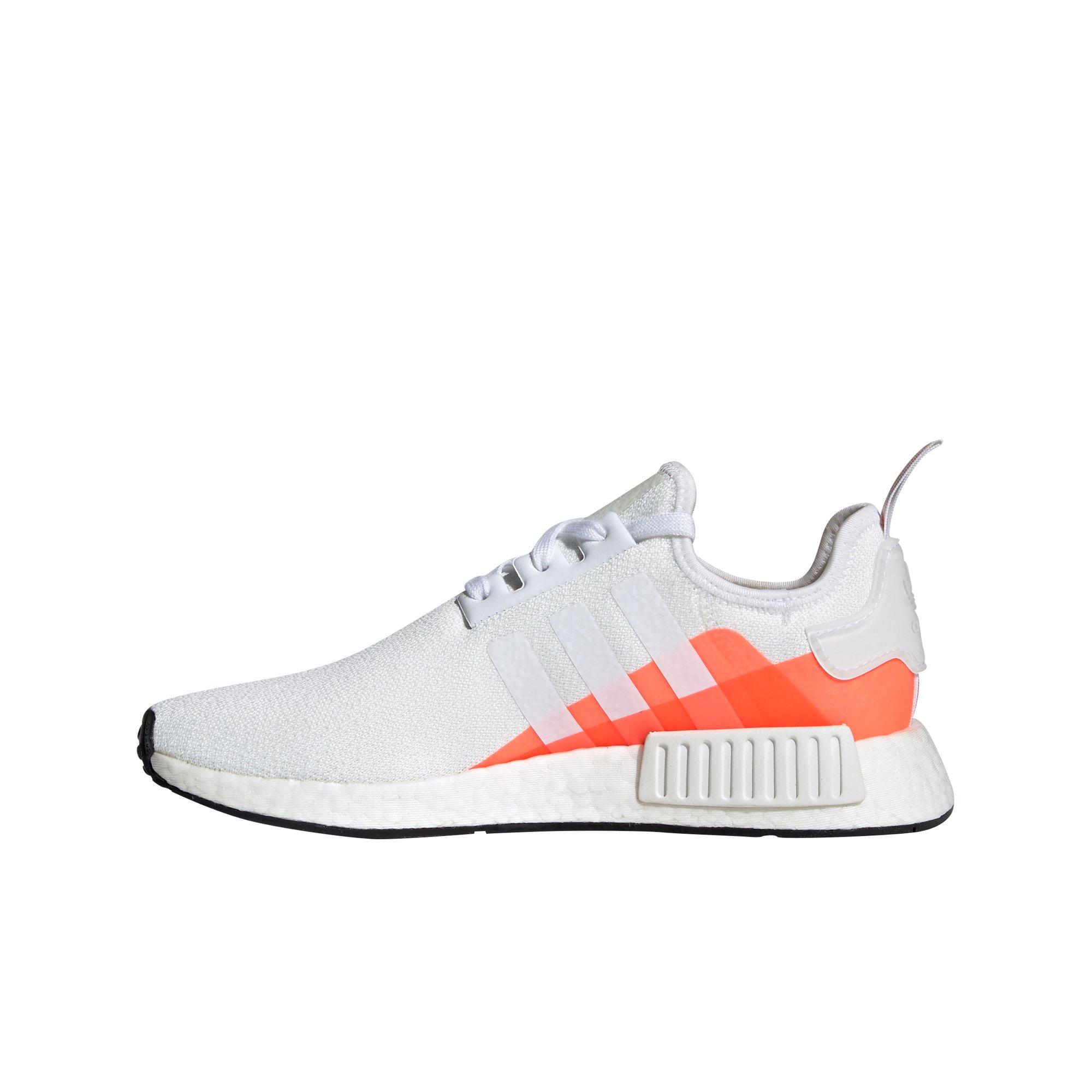 orange and white adidas shoes