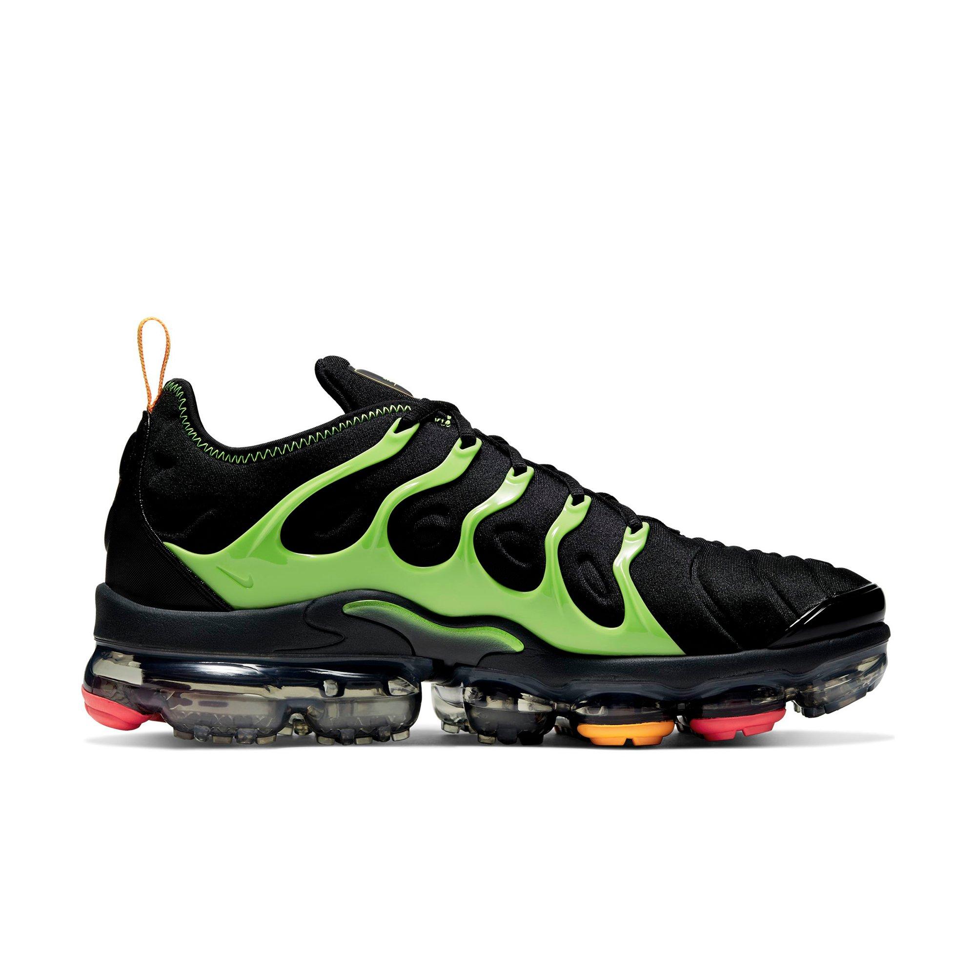 nike air vapormax plus black electric green