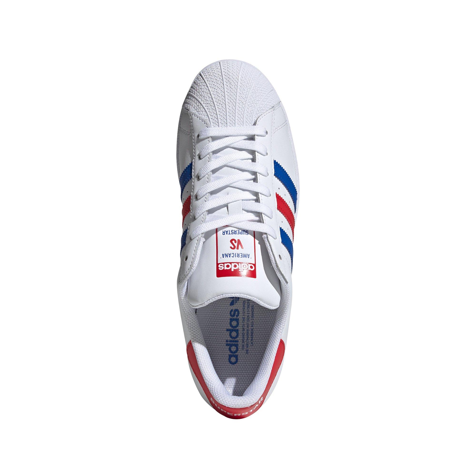 adidas Superstar White Red Blue Men s Shoe