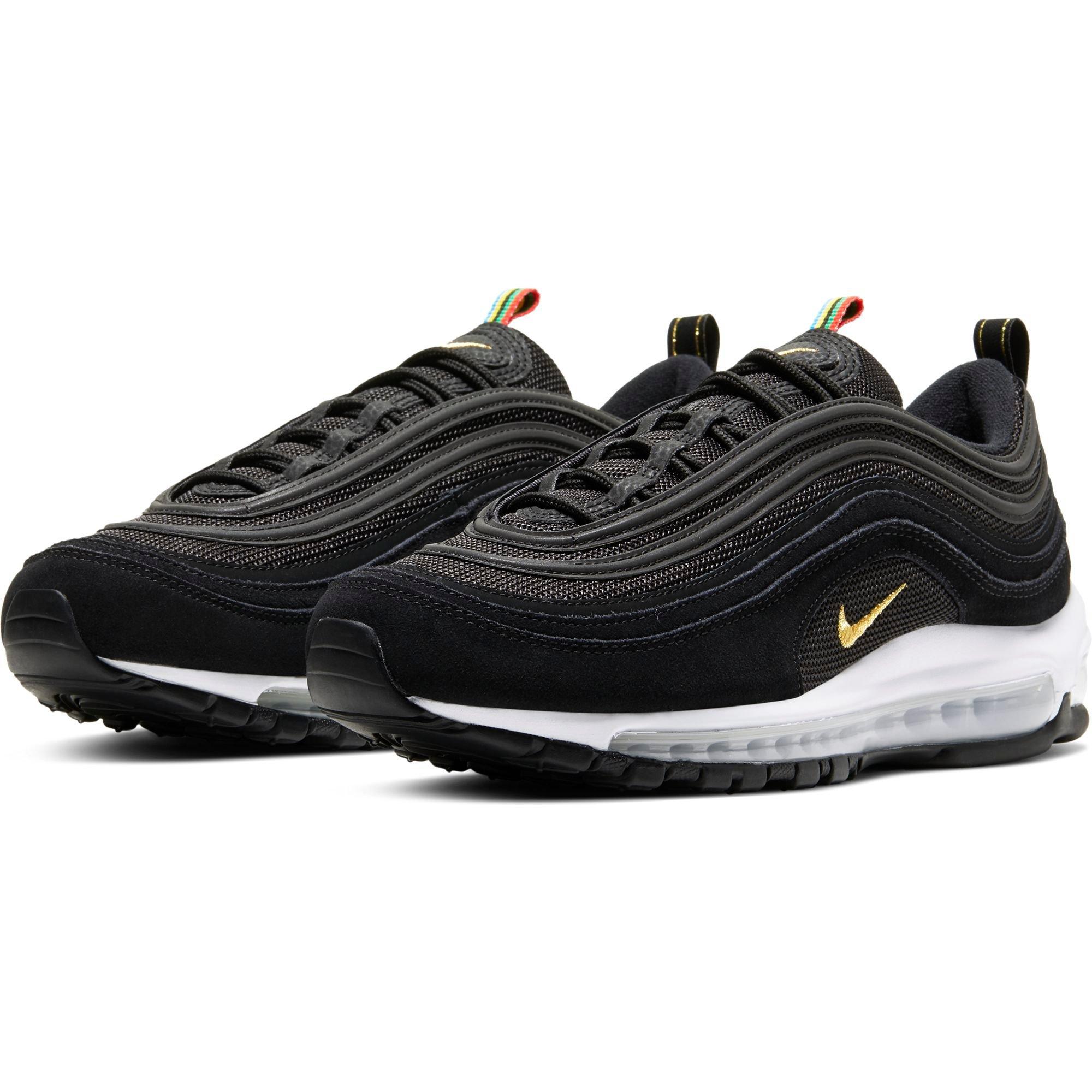 black white and gold air max 97
