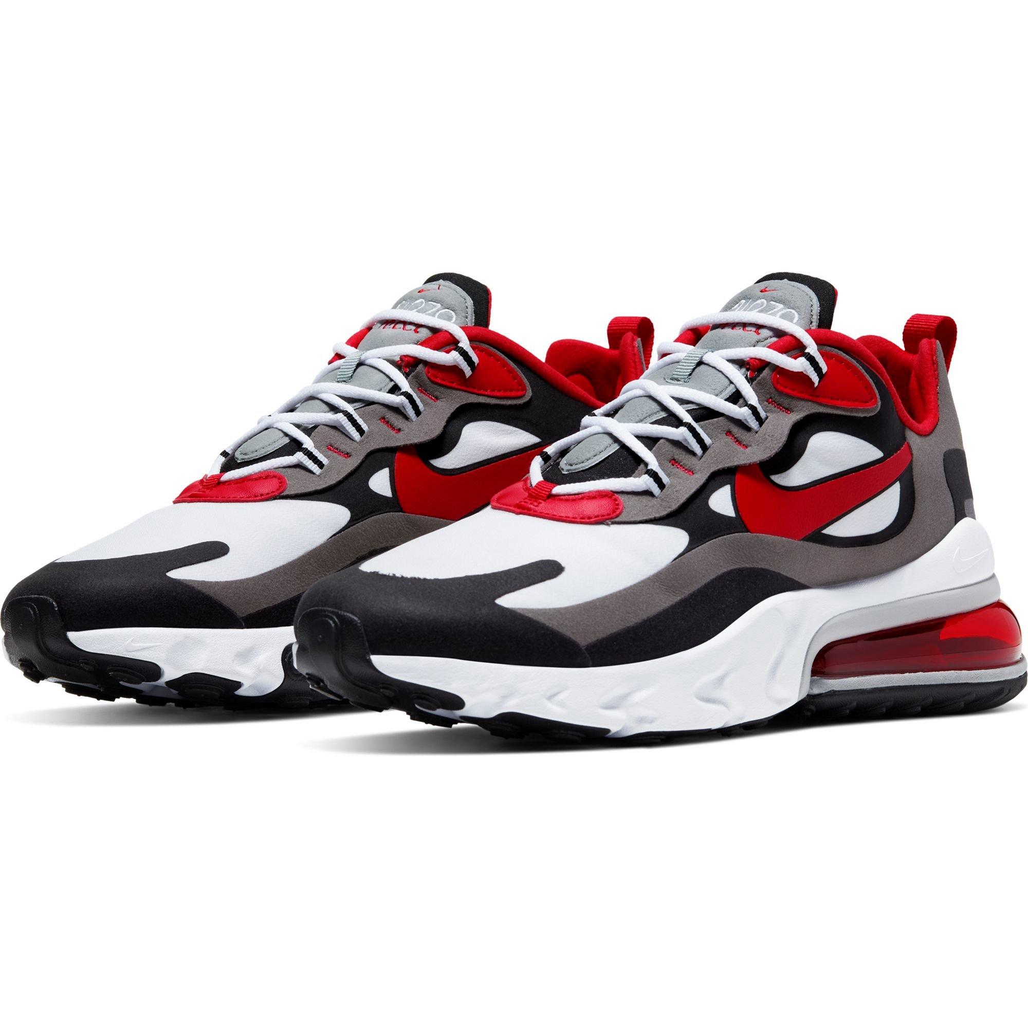 Nike Air Max 270 React Black/University Red-White/Iron Grey Men's Shoe -  Hibbett