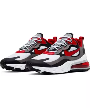 flota Destino Suponer Nike Air Max 270 React "Black/University Red-White/Iron Grey" Men's Shoe