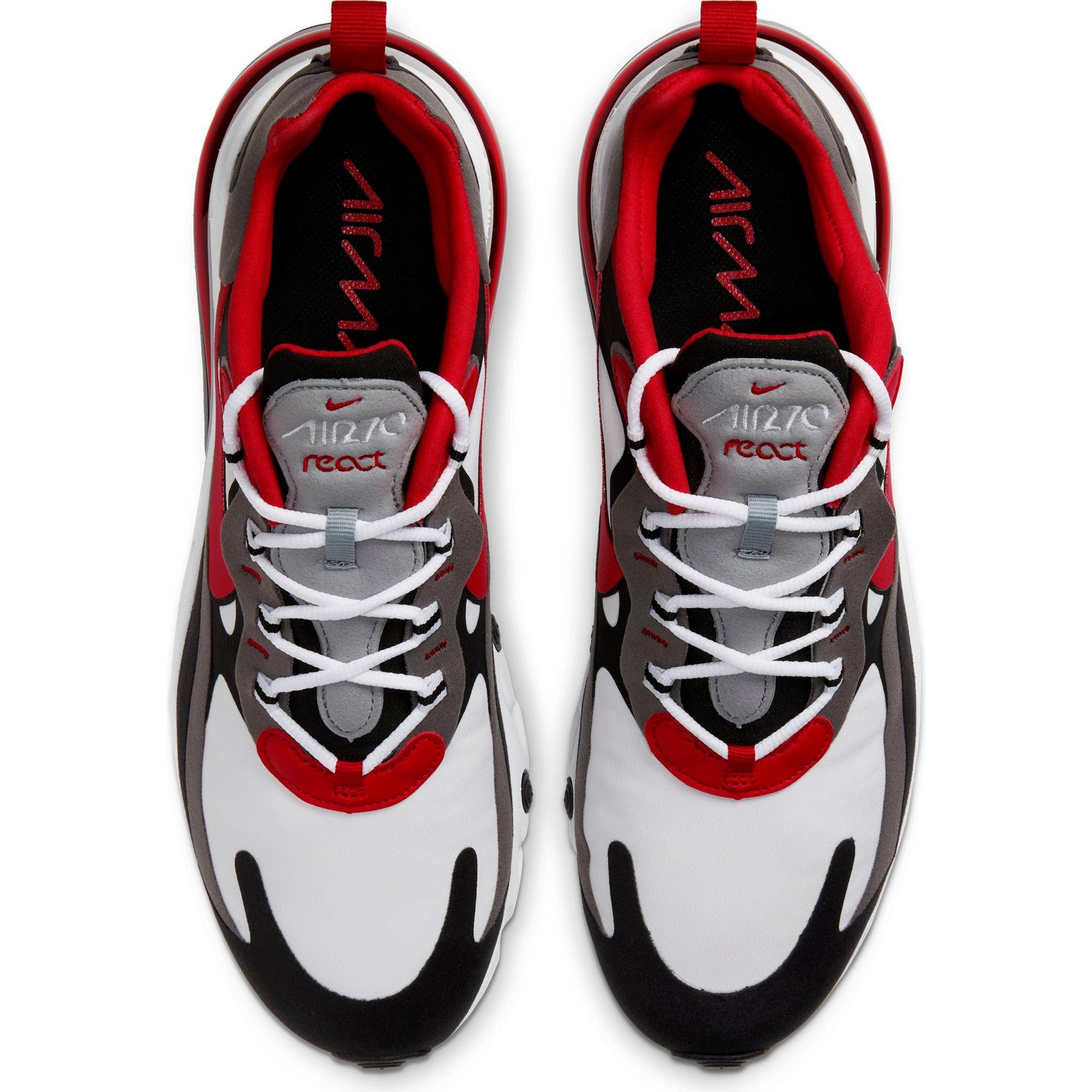 NIKE AIR MAX 270 REACT IRON GREY/UNIVERSITY RED-BLACK-WHITE – OZNICO