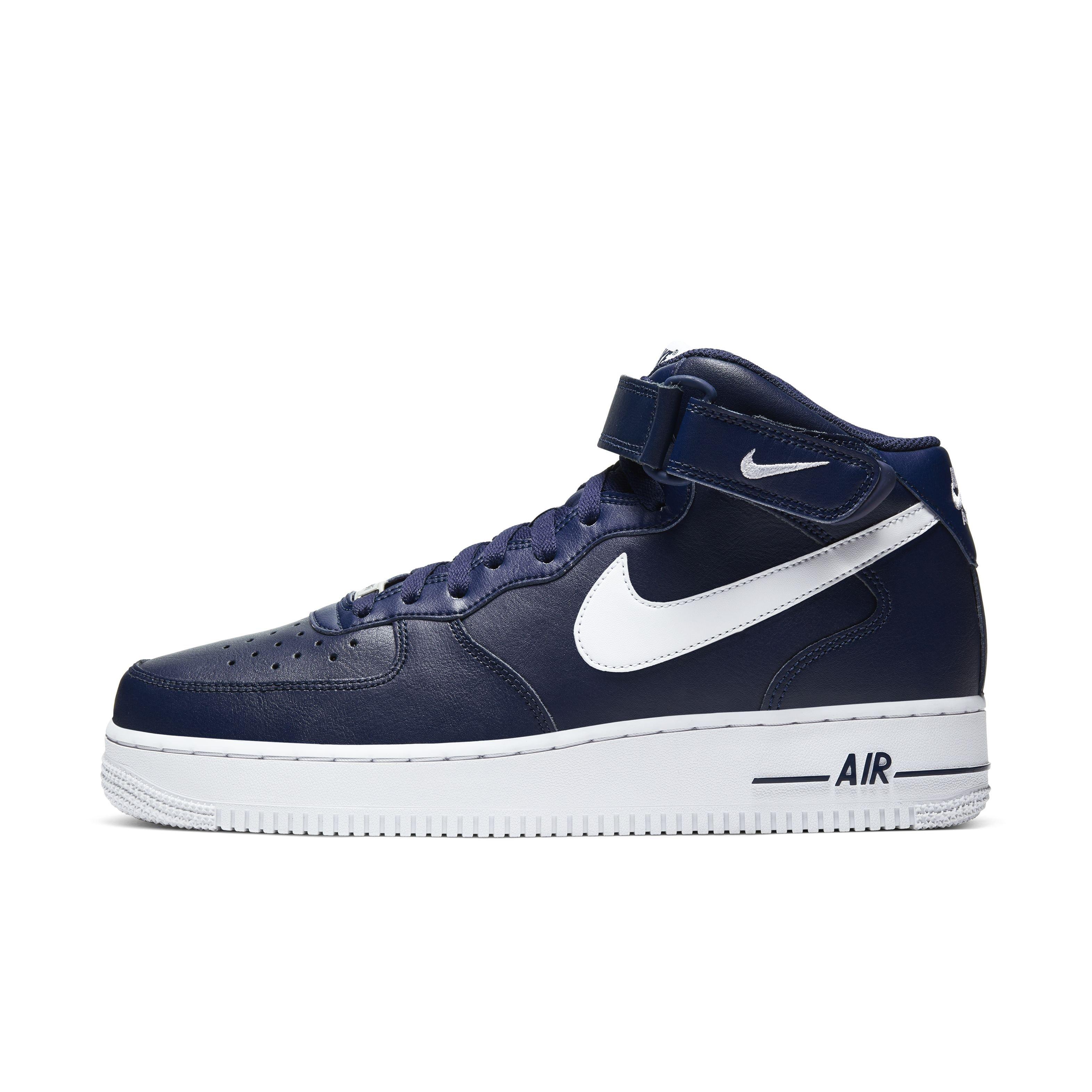Nike Air Force 1 Mid 07 Midnight Navy White Men S Basketball Shoe Hibbett City Gear