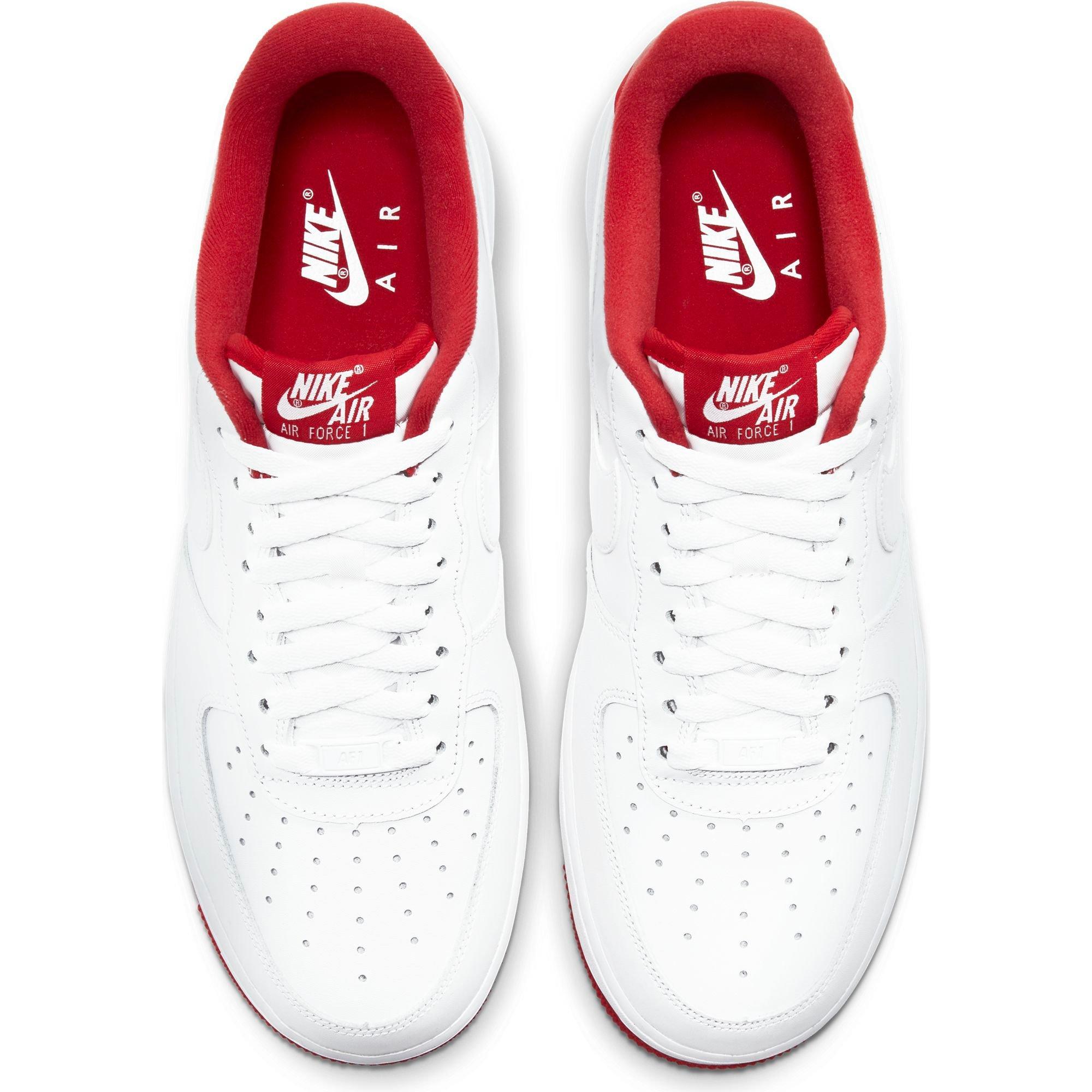 nike air force 1 men's red and white