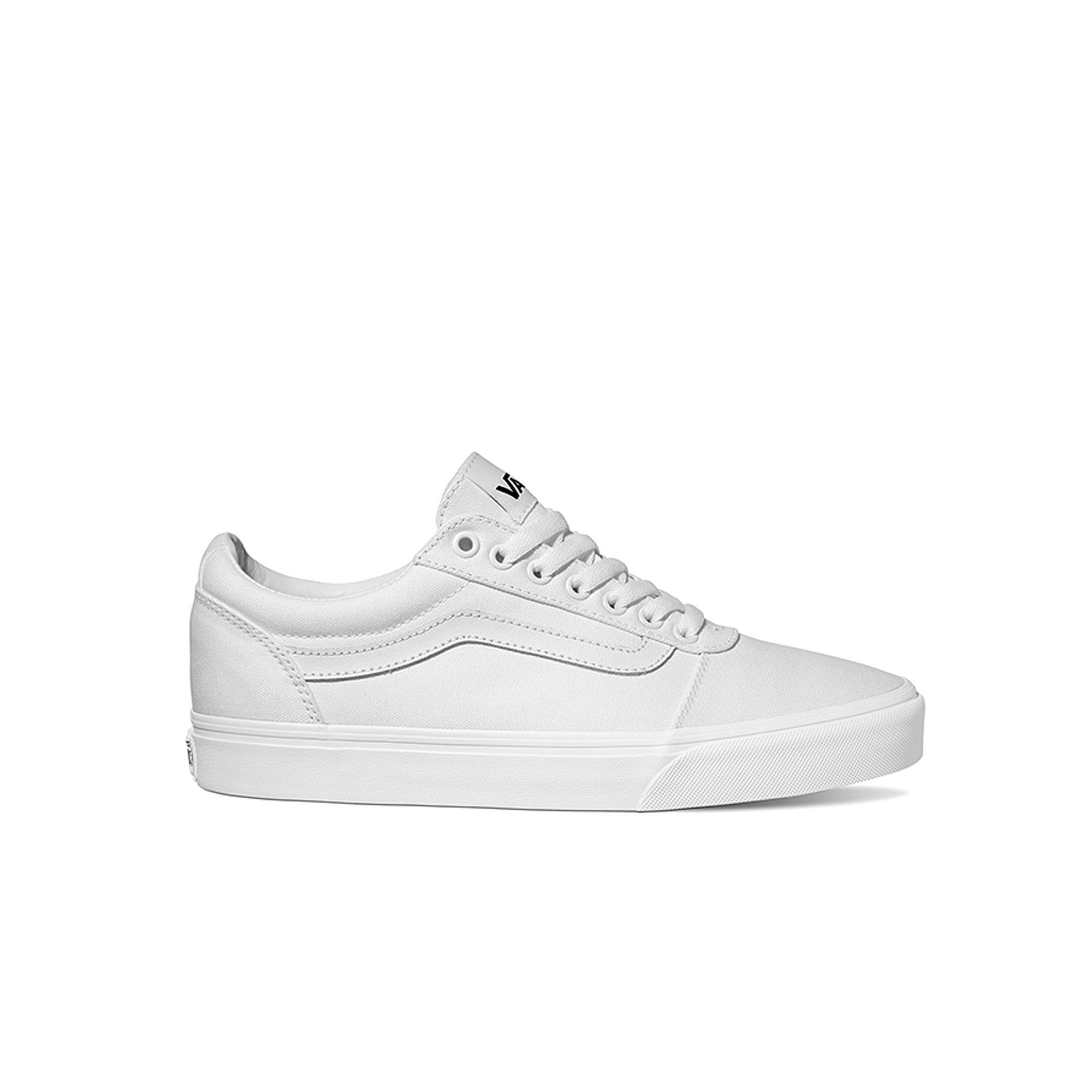 white low rise vans