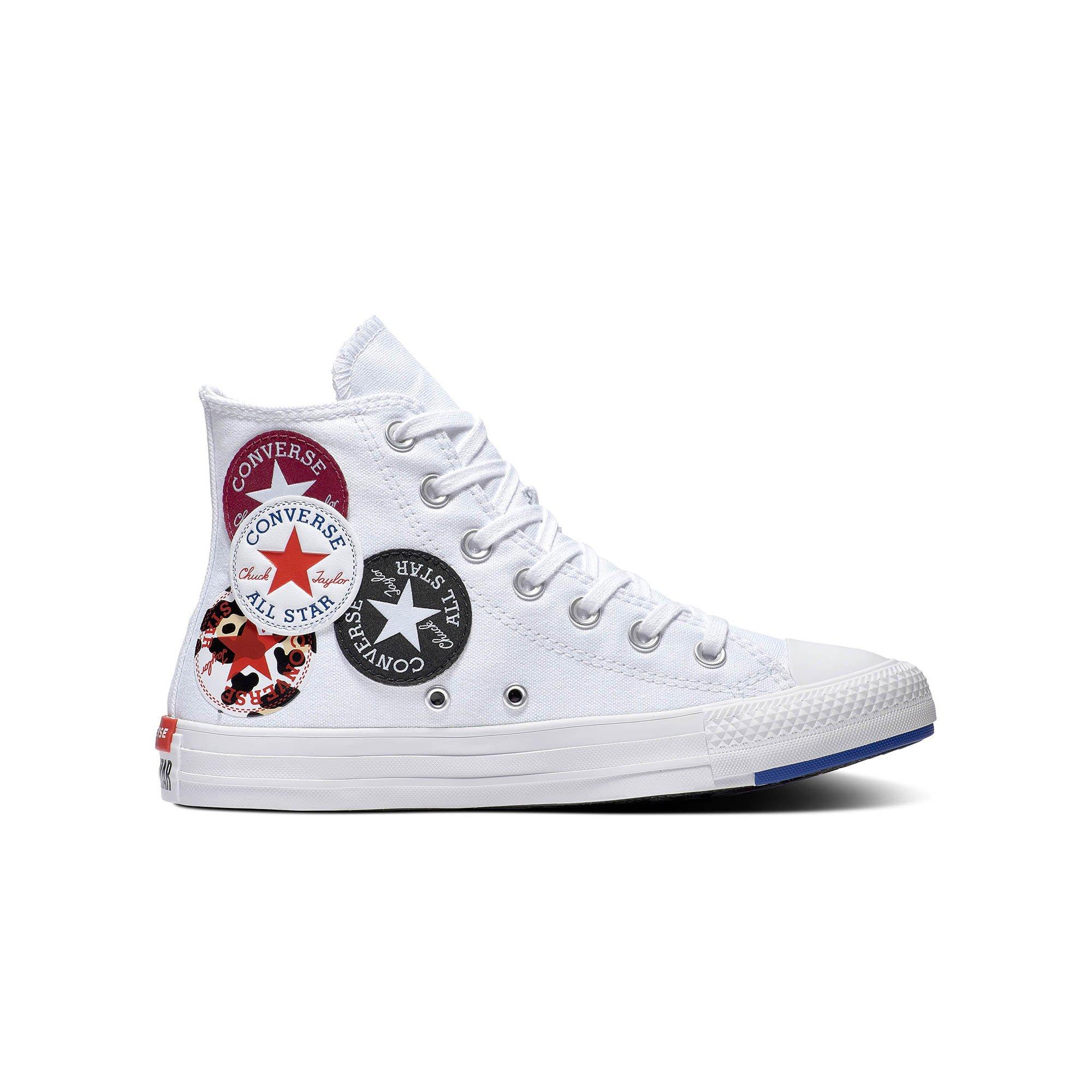 men's converse chuck taylor all star multi logo high top casual shoes