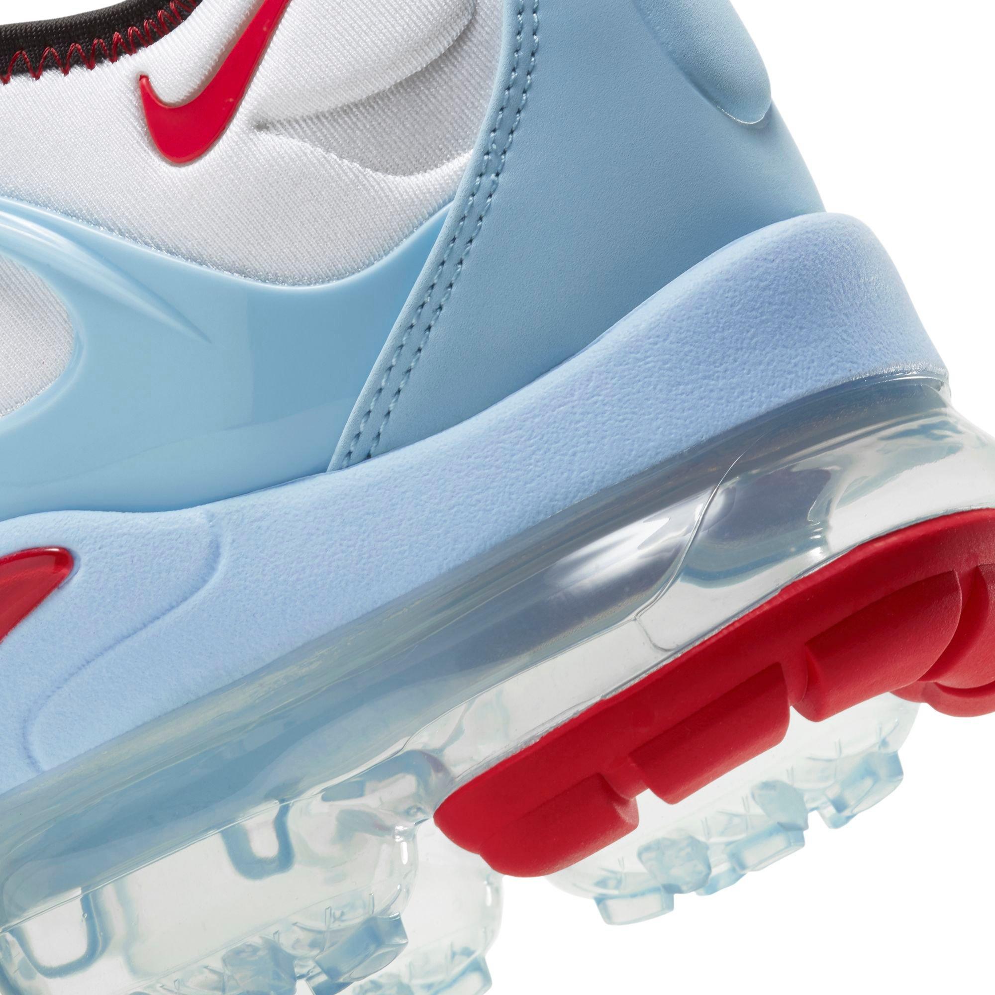 Nike vapormax plus white university red psychic blue hotsell