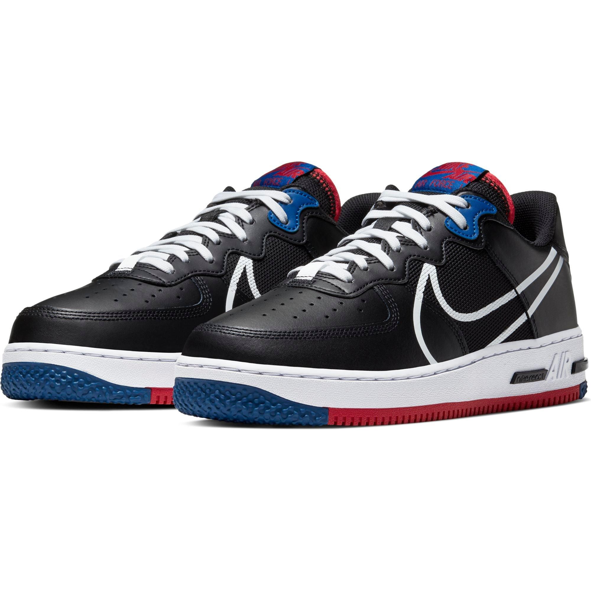 Nike Air Force 1 React Black/Blue/Red Men's Shoe - Hibbett