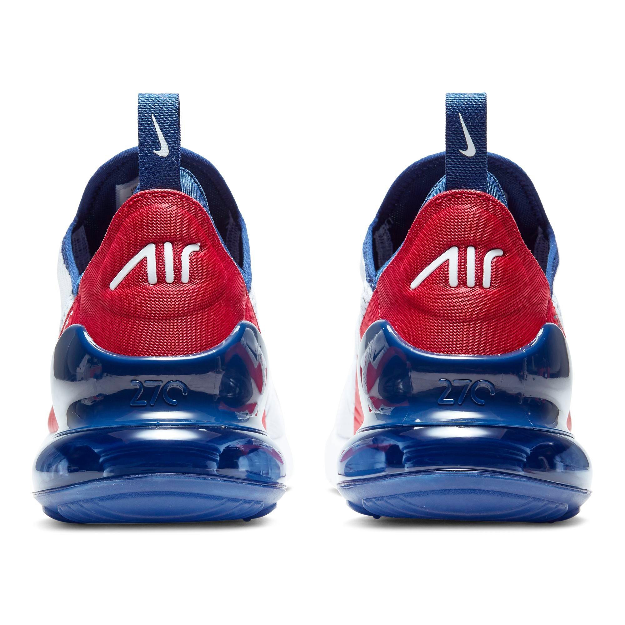 red white and blue nike air max 270s