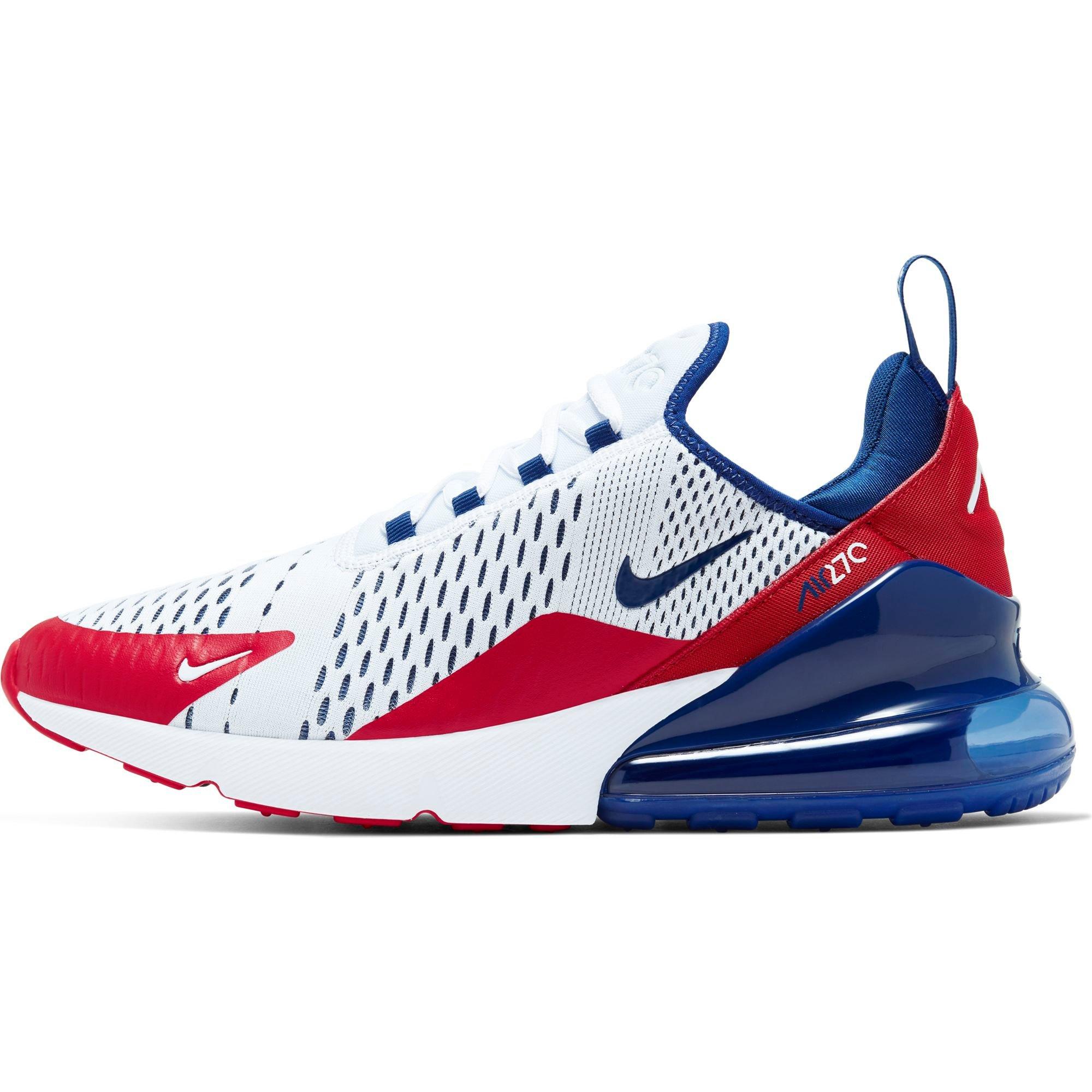 White and blue sales air max 270s