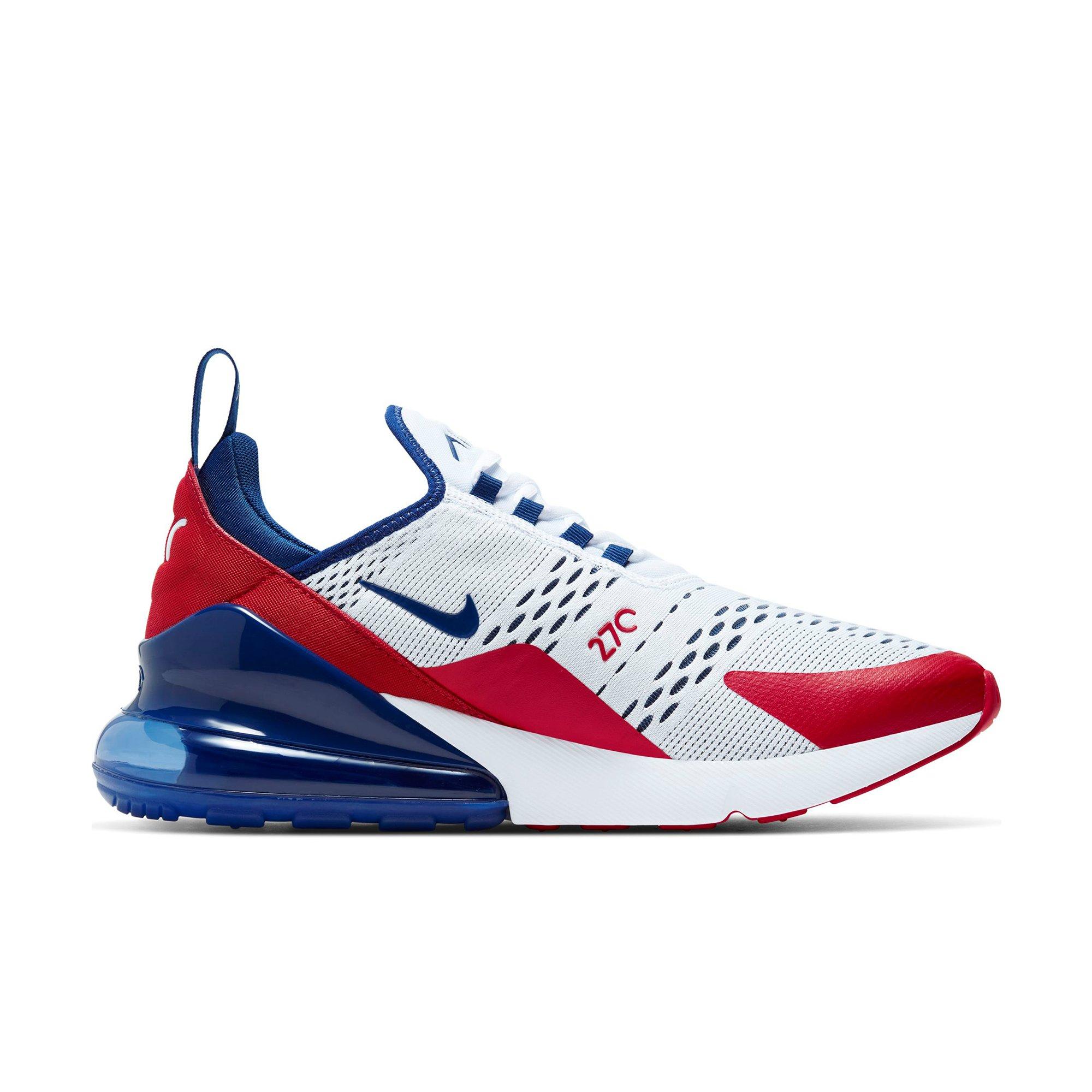 red white and blue nike air max shoes