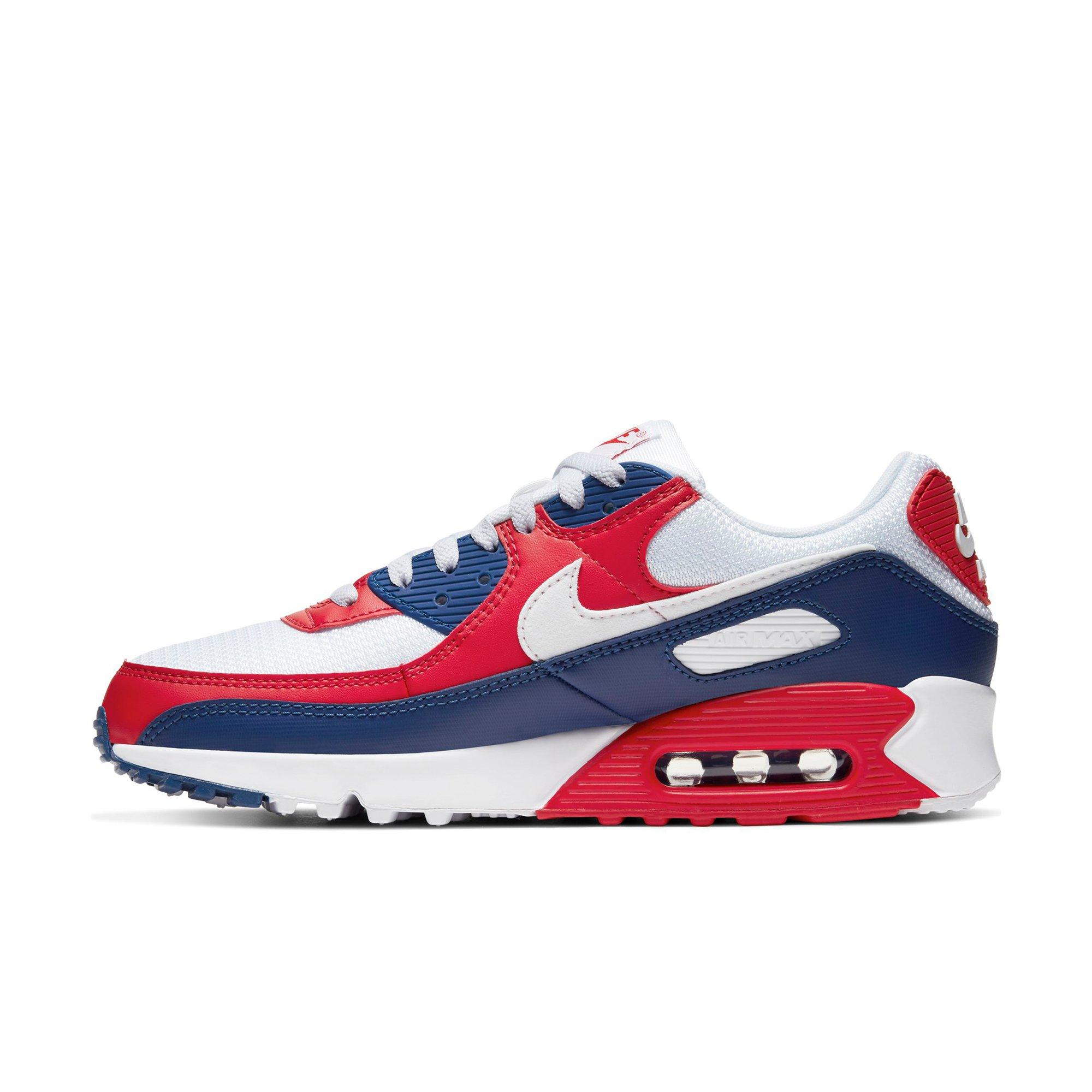 red white and blue nike airmax
