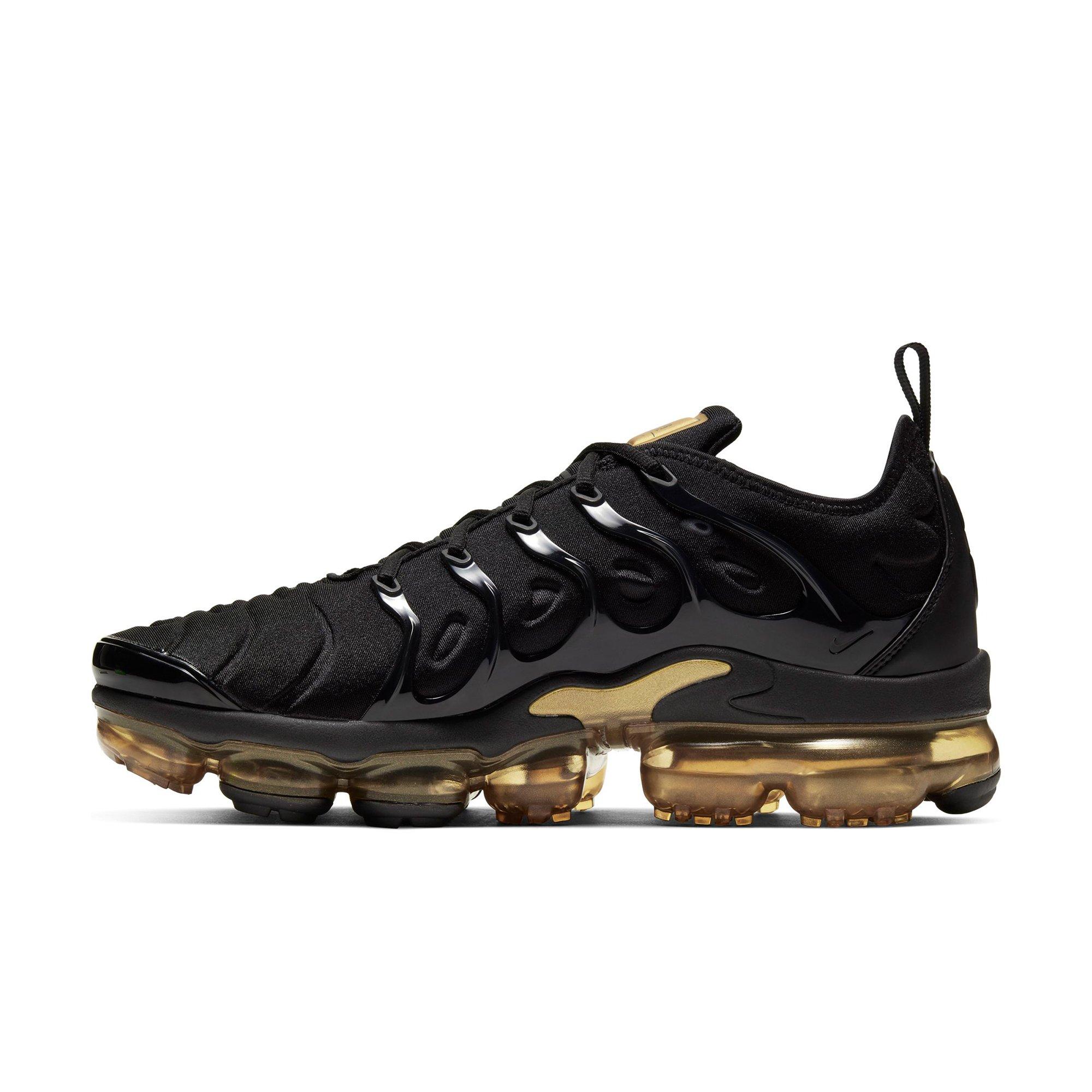 vapormax plus black and gold