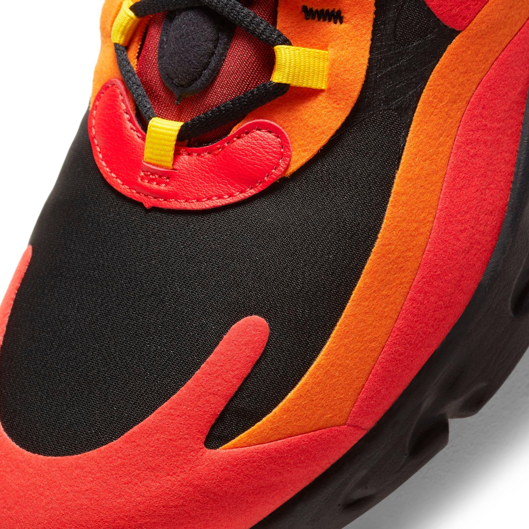 Nike Air Max 270 React No Cap Black Red Orange Men S Shoe Hibbett City Gear