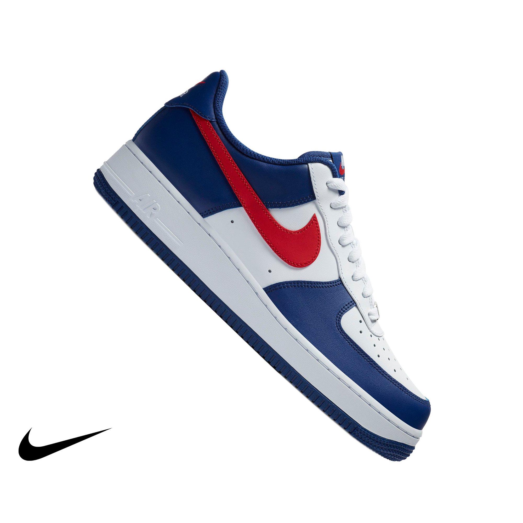 Nike Air Force 1 '07 Low LV8 Americana White/University Red/Deep Royal  Men's Shoe - Hibbett