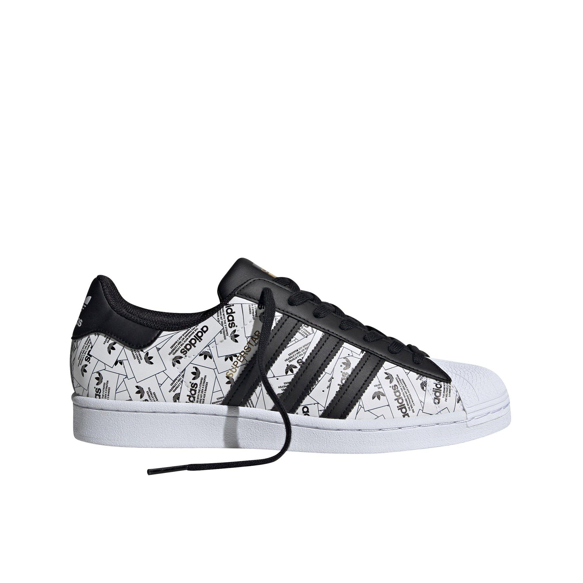 adidas Superstar Black/White Print Men's Shoe - Hibbett