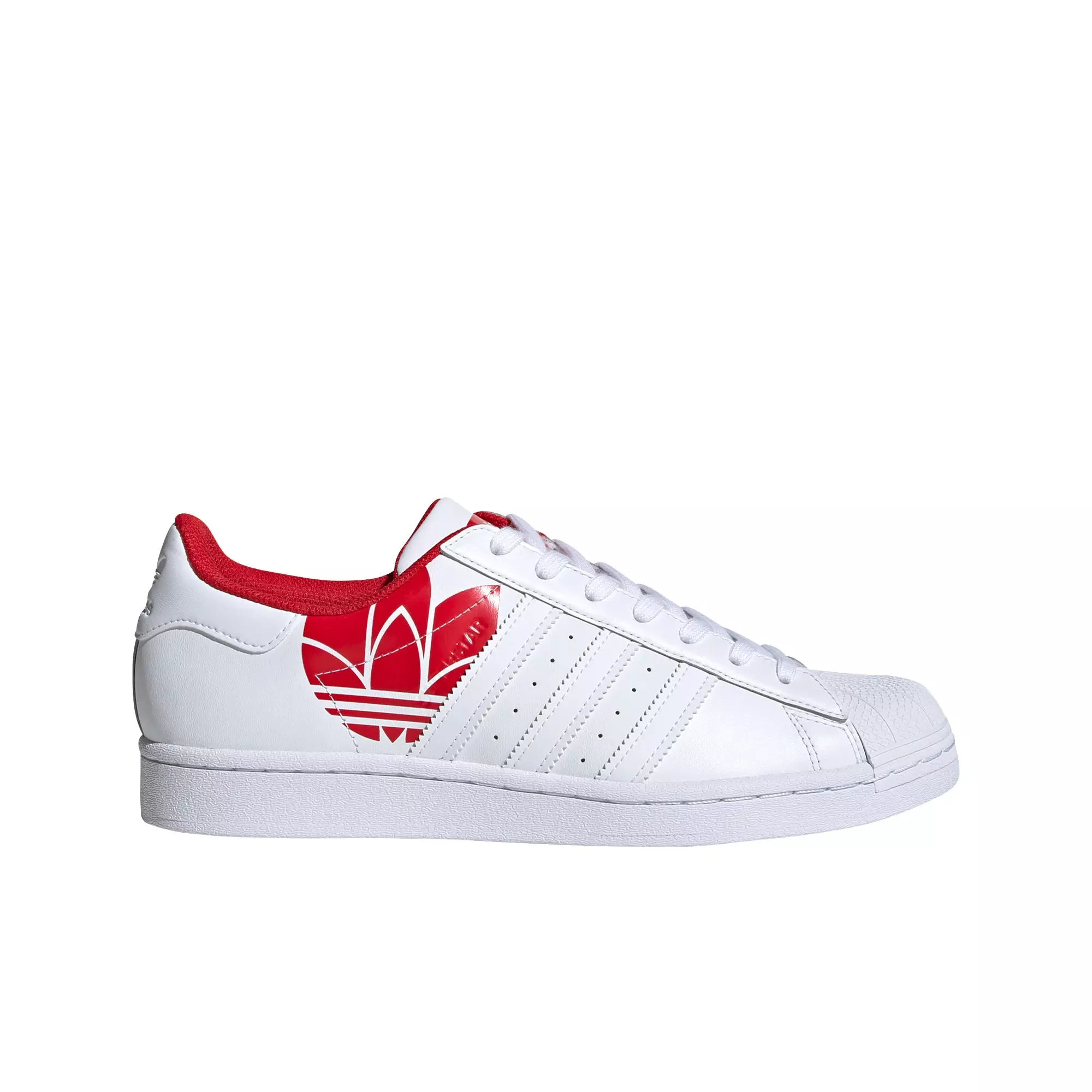 adidas Superstar Trefoil "White/Red" Men's Shoe - WHITE/RED