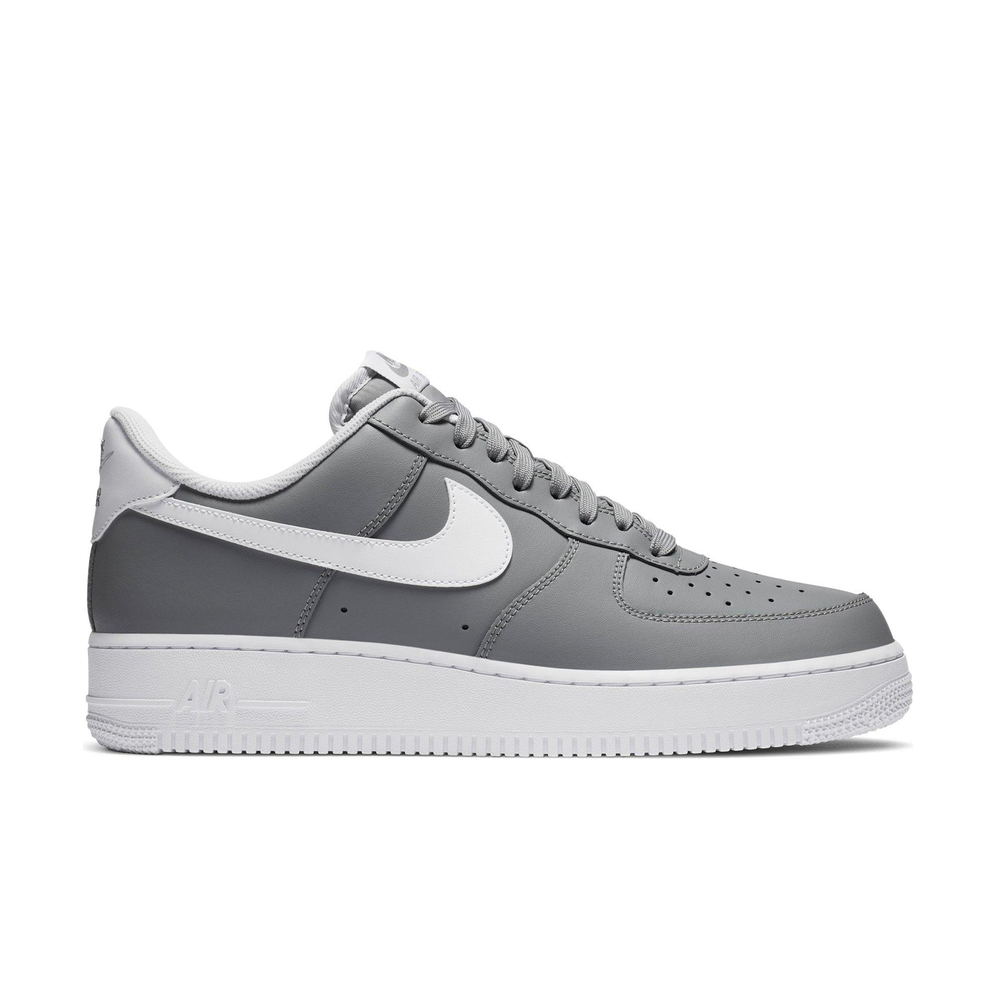 mens grey and white air force 1