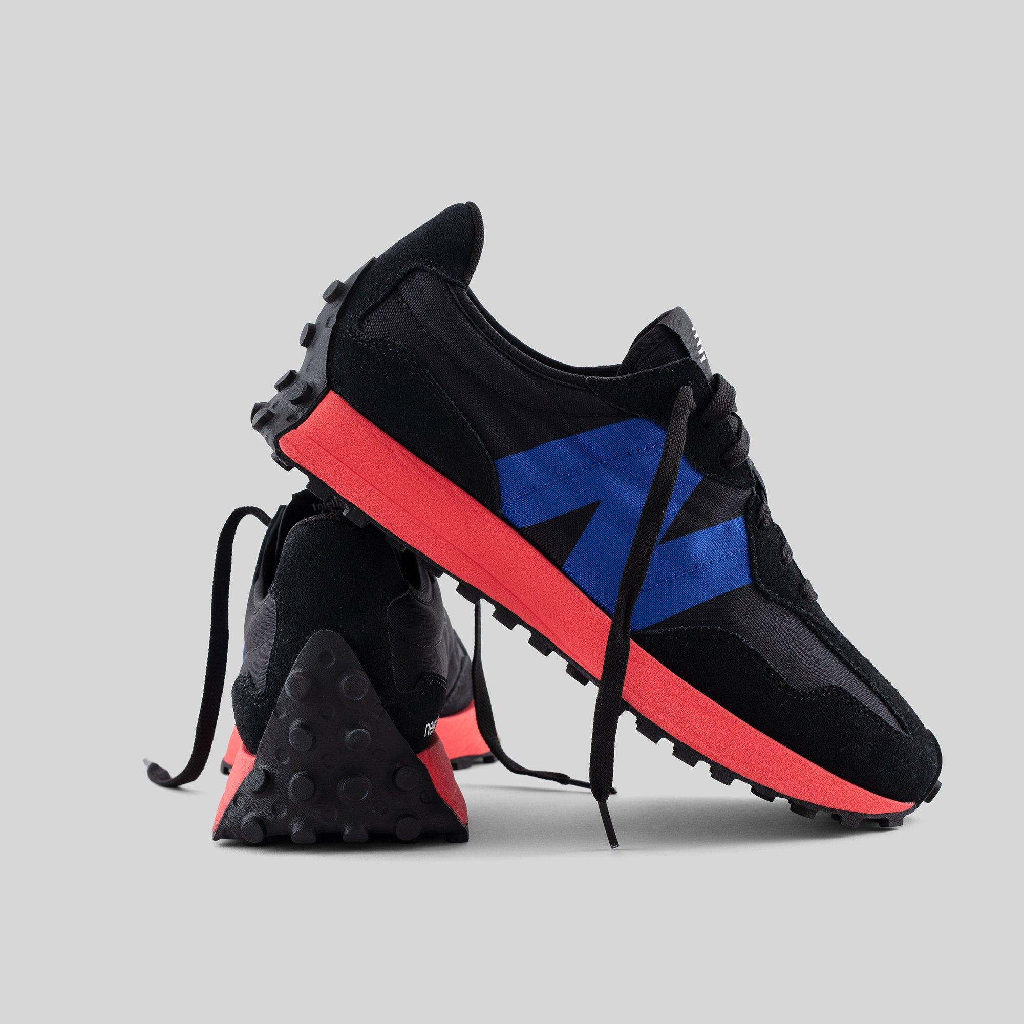 new balance 327 blue red