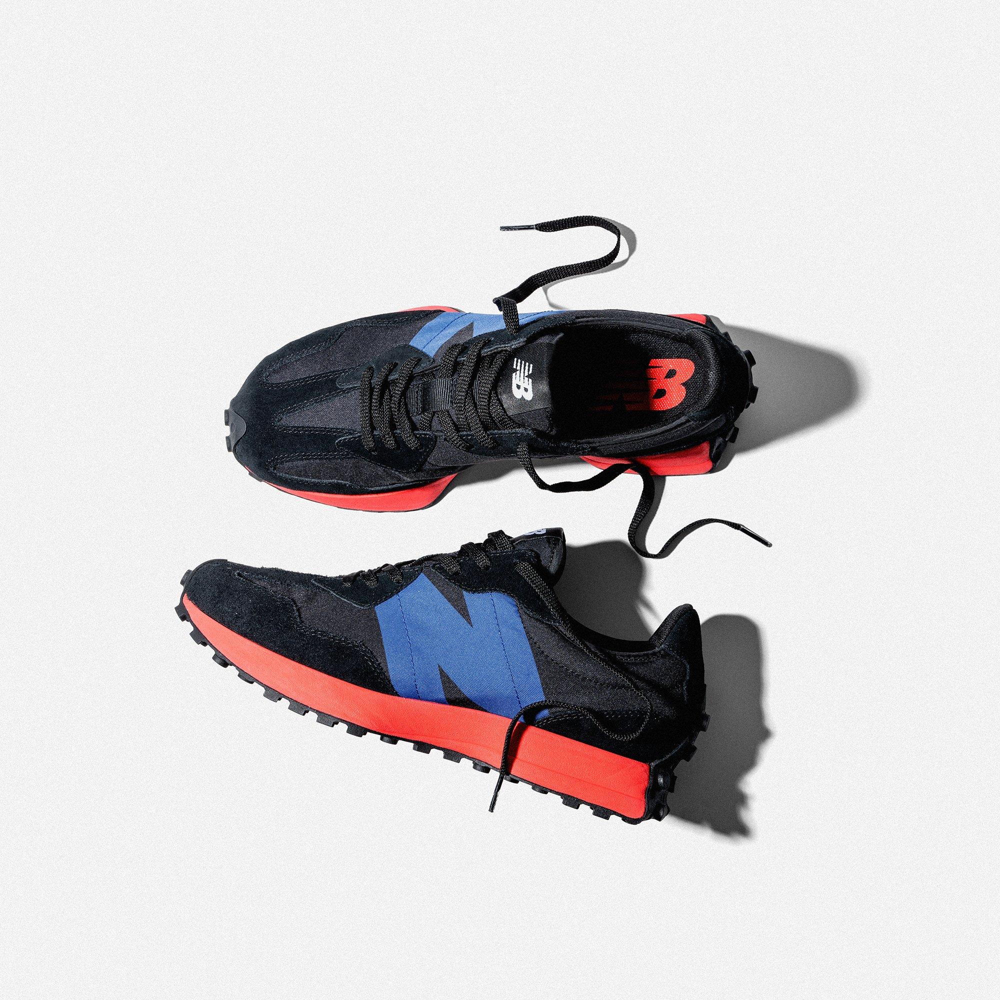 new balance 327 black blue red