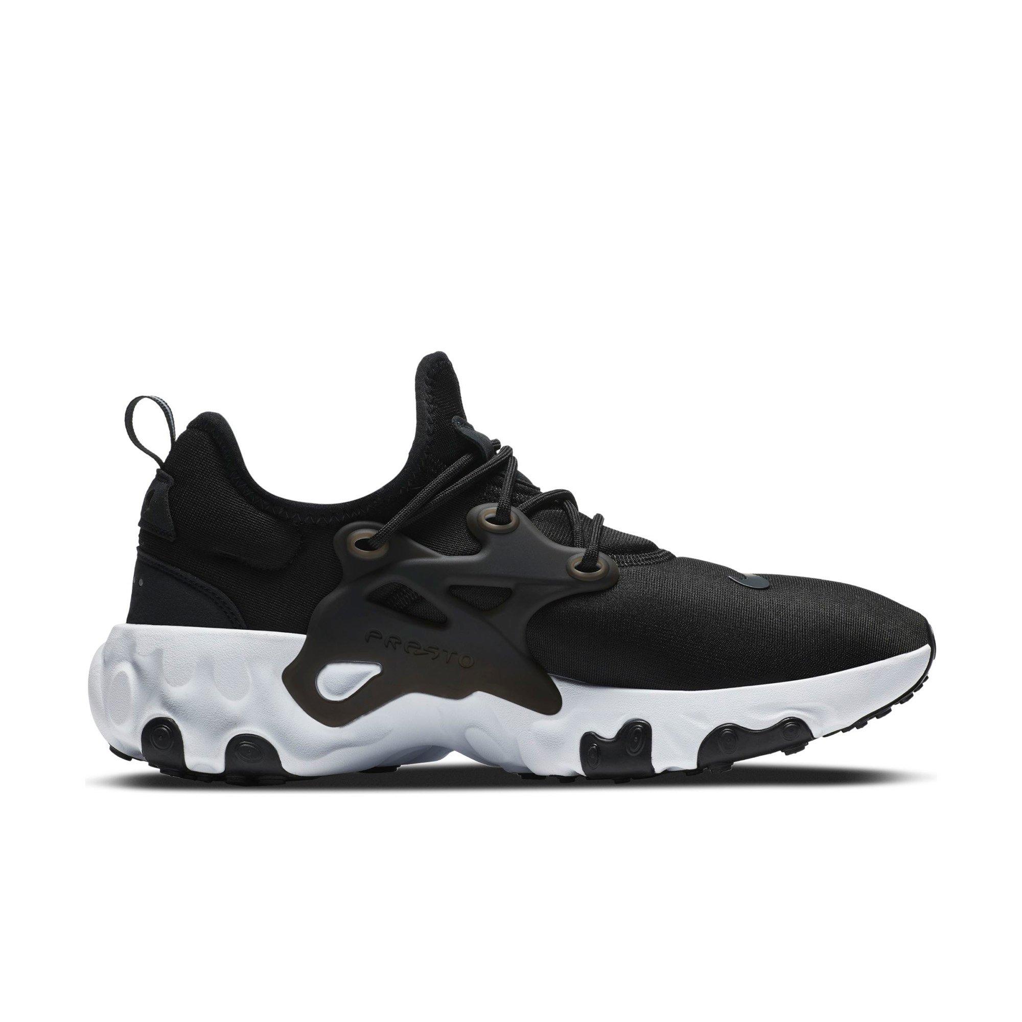 nike react presto black and white