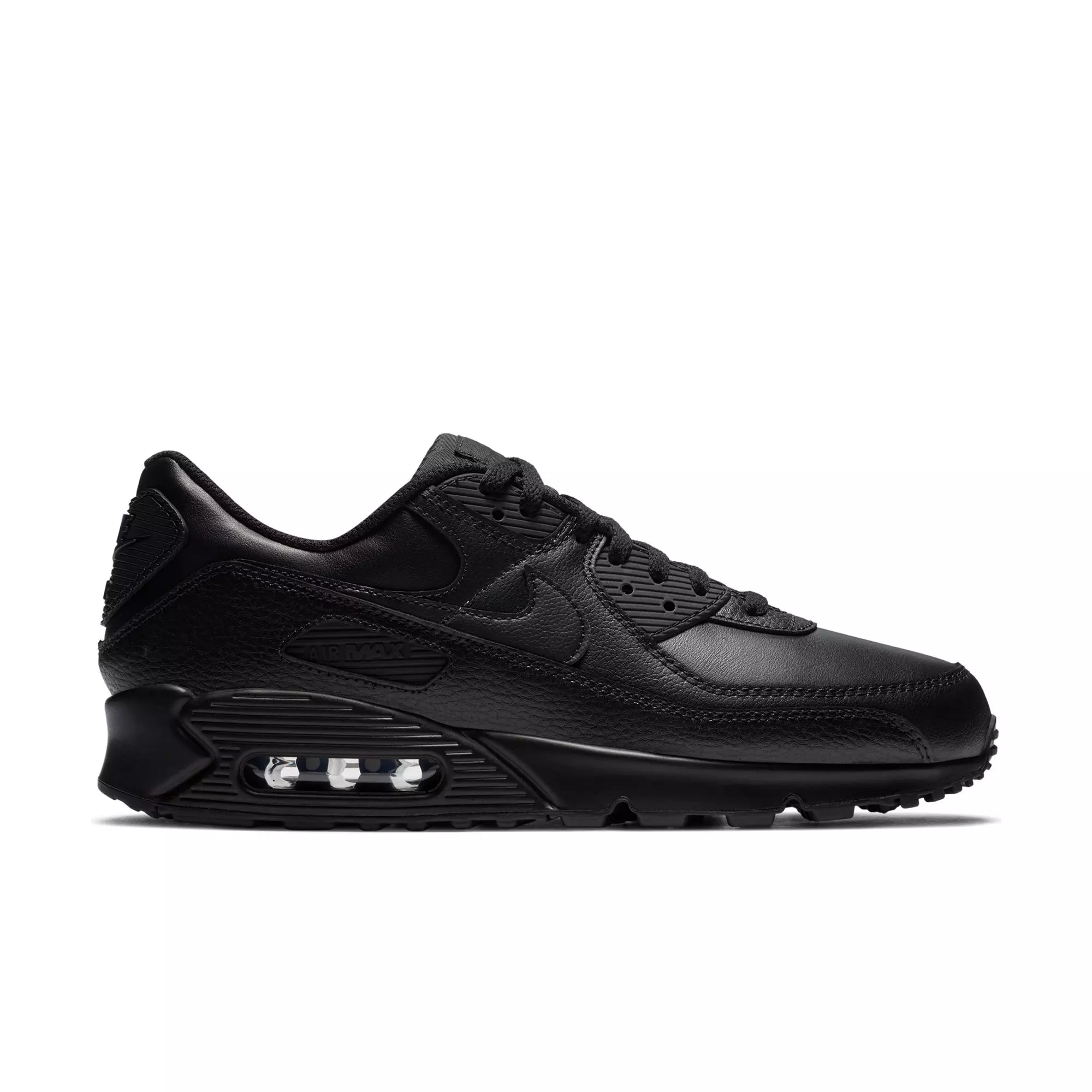 Nike Air Max 90 Leather Black Men's Shoes - Hibbett | City Gear