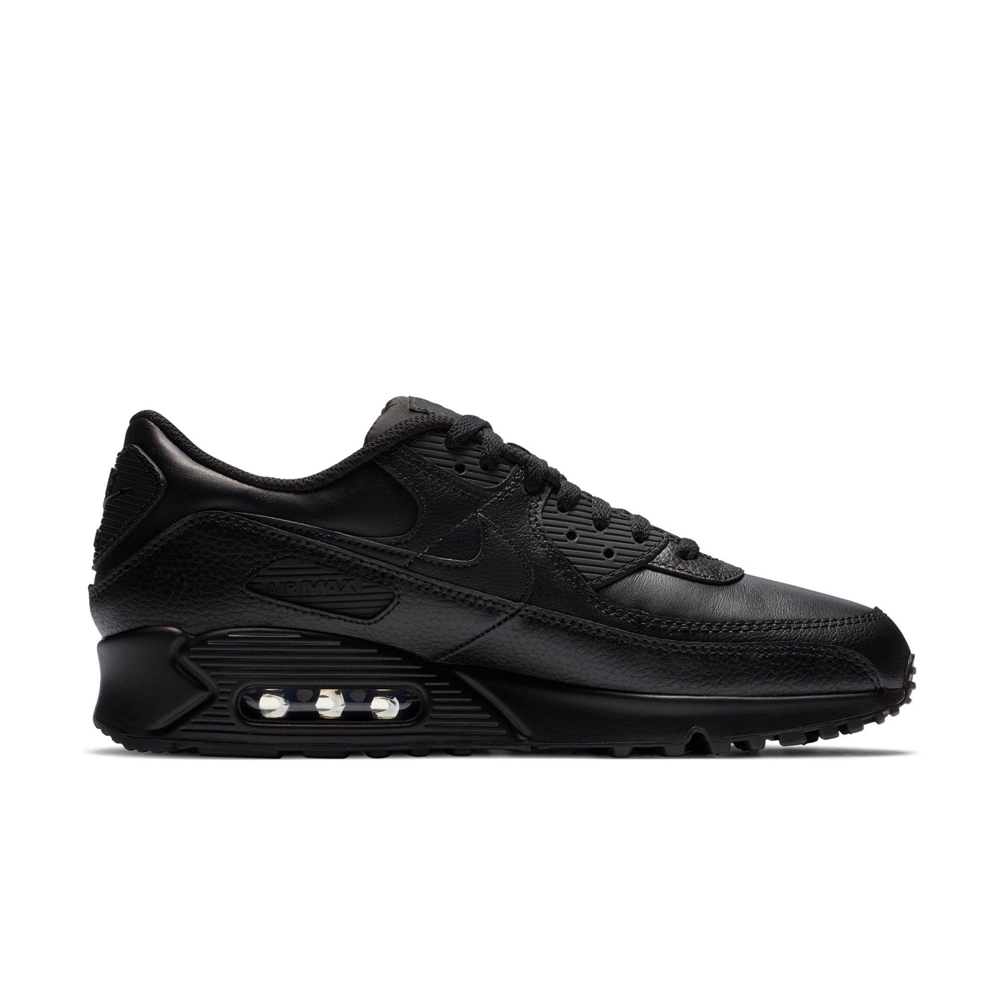 Nike Air Max 90 Leather "Black" Men's Shoes - BLACK Thumbnail View 2