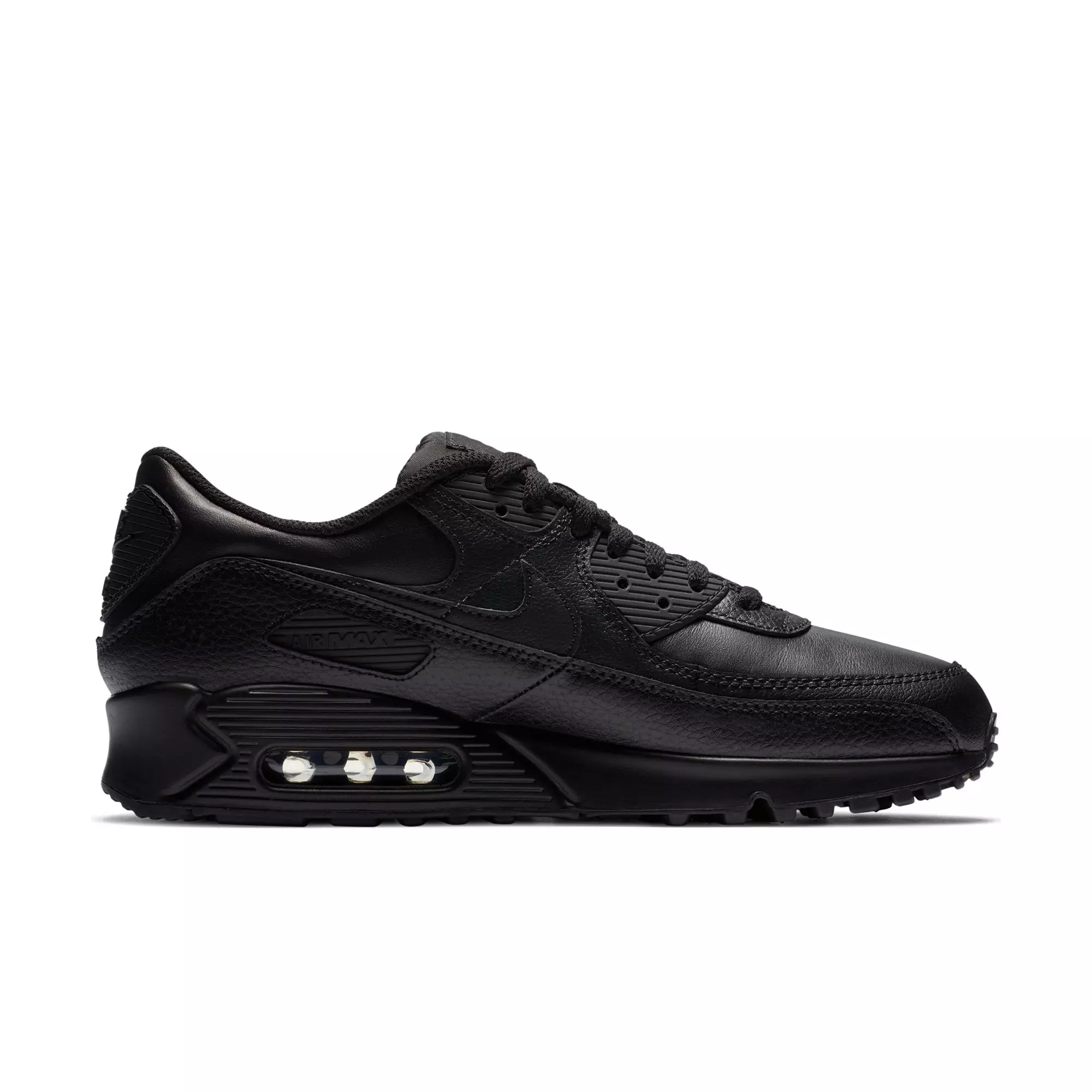 Nike Air Max 90 Leather "Black" Men's Shoes - BLACK
