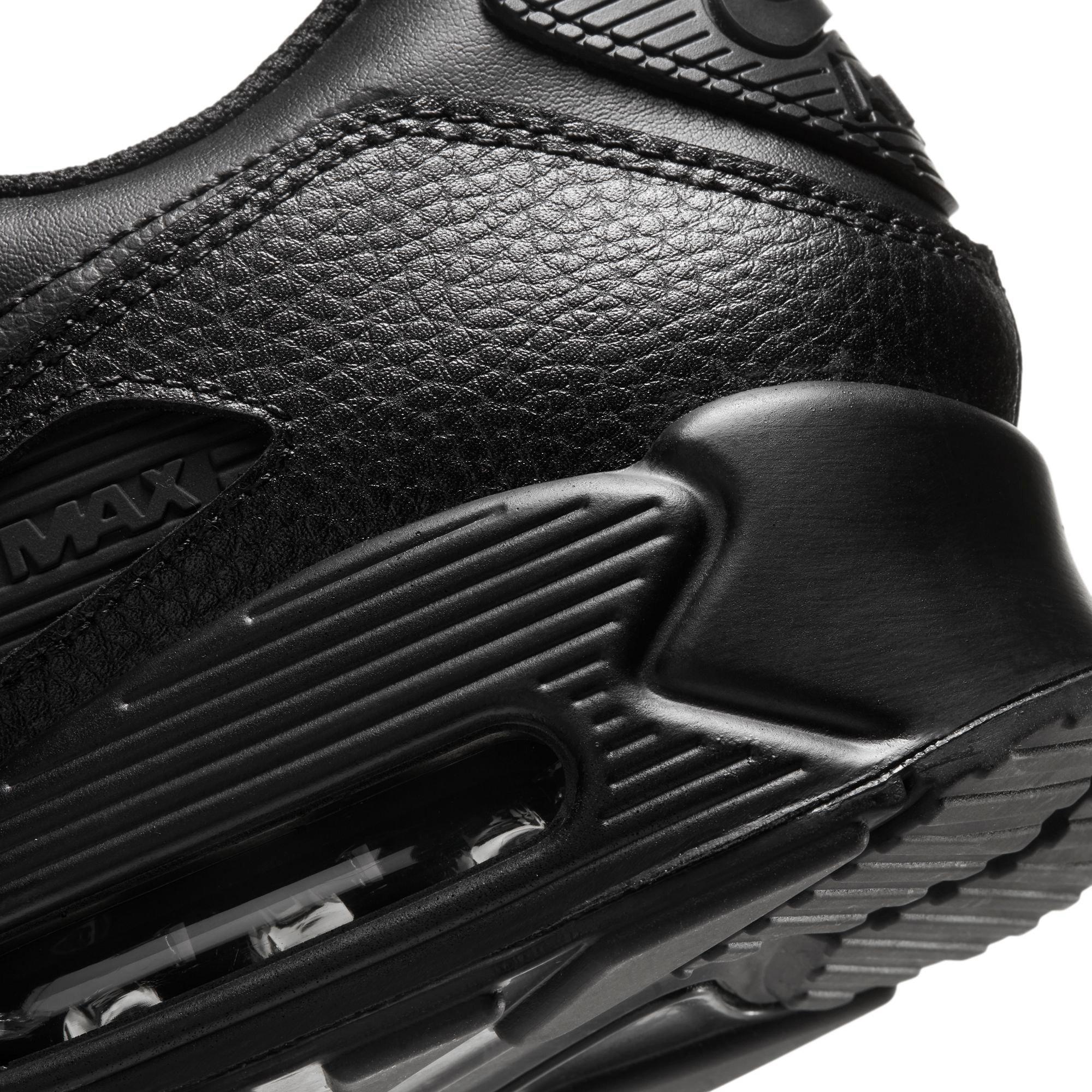 Nike Air Max 90 Leather "Black" Men's Shoes - BLACK Thumbnail View 6