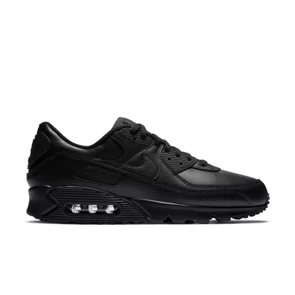 Nike Air Max 90 365 Leather Grade School Running Shoes Black