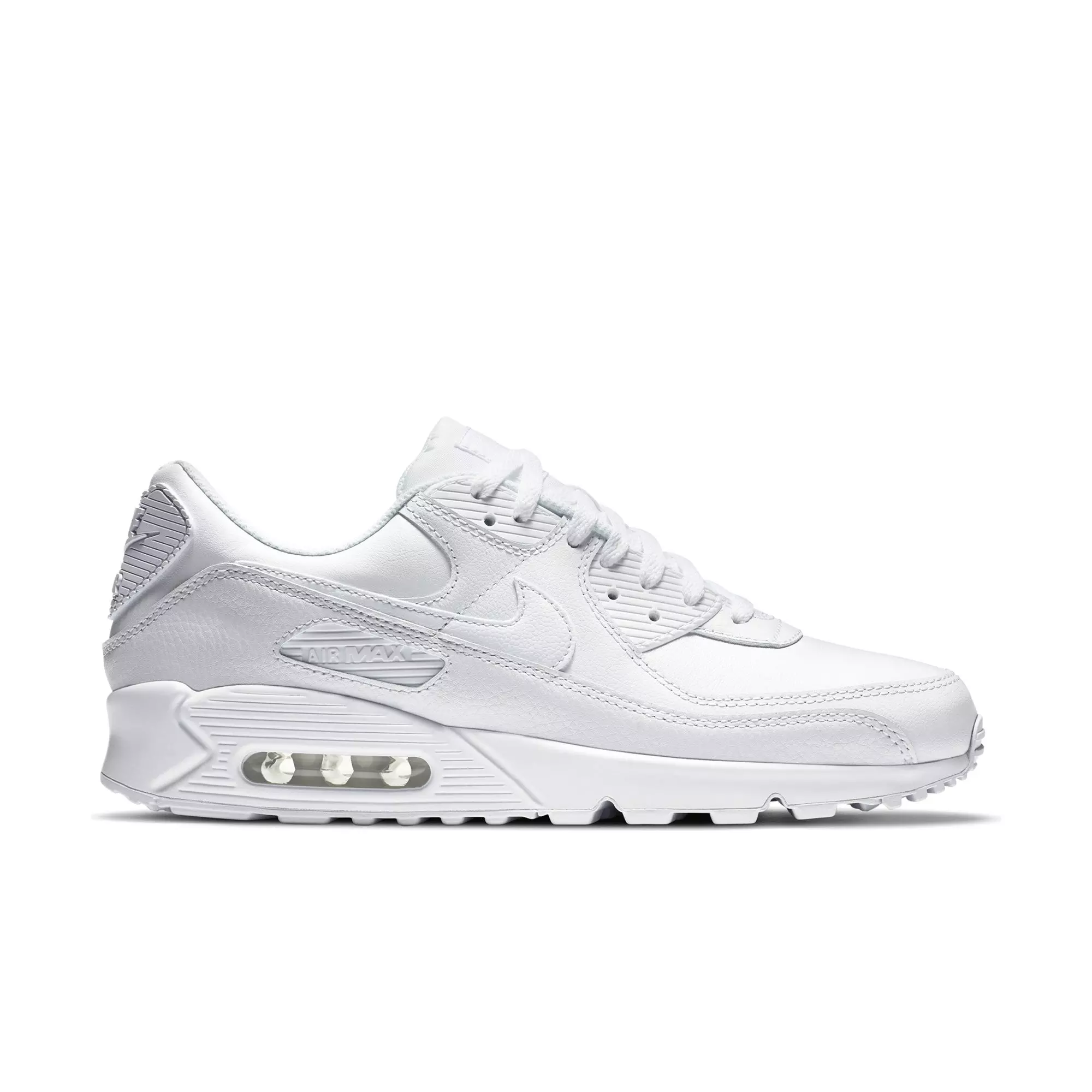 Nike Air Max 90 Leather White/White Men's Shoe - Hibbett