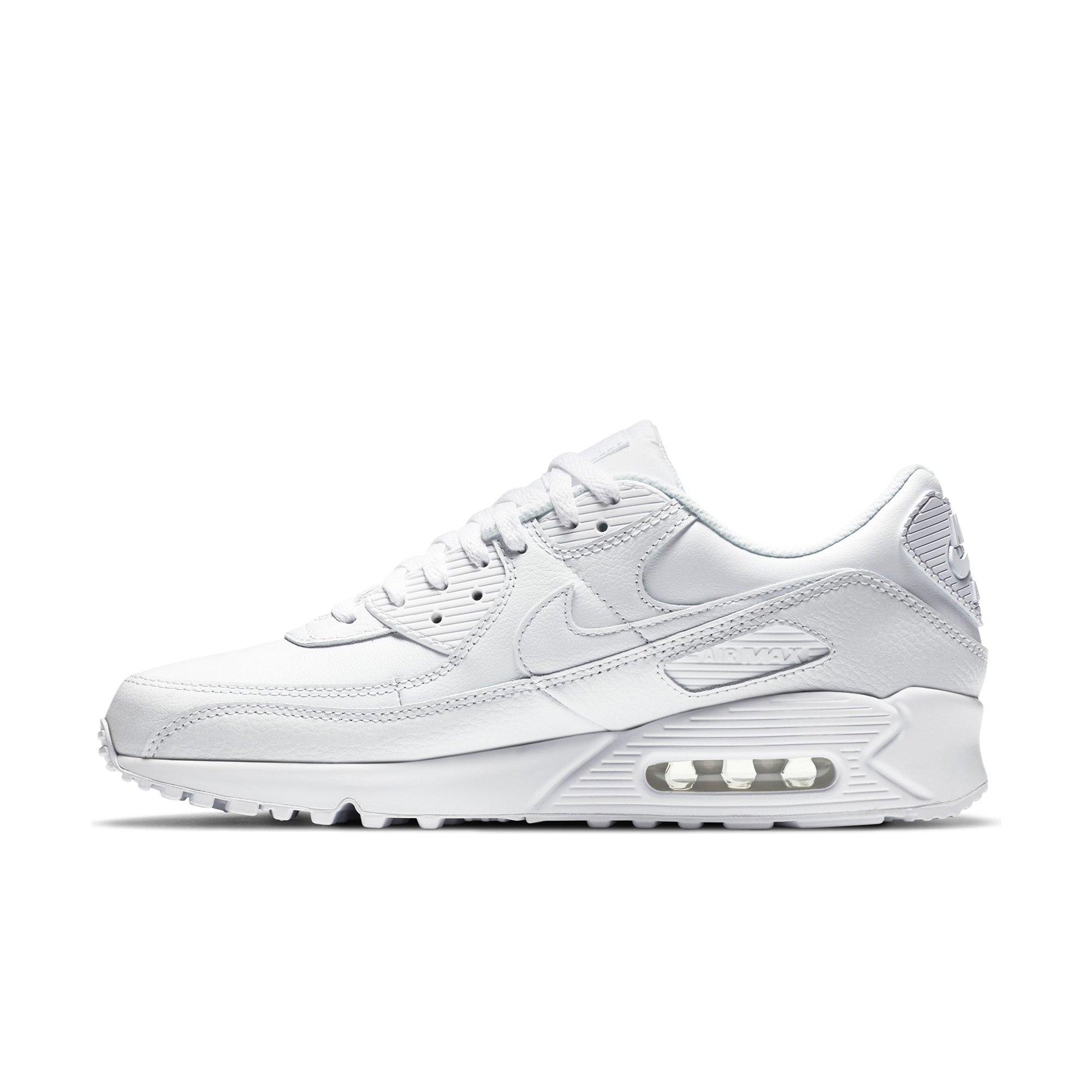 nike air max 90 womens shoes all white leather special