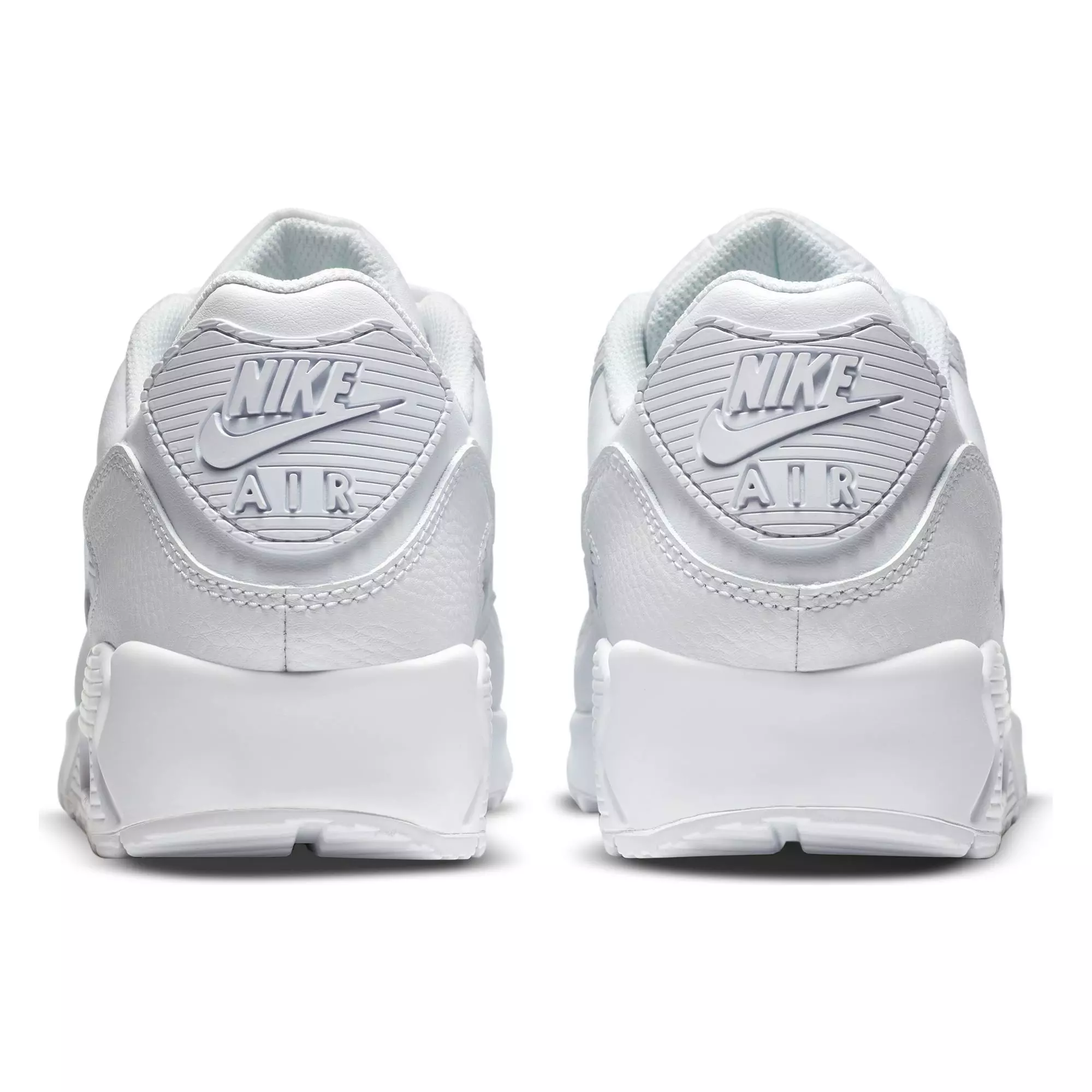 Nike Air Max 90 Leather "White/White" Men's Shoe - WHITE