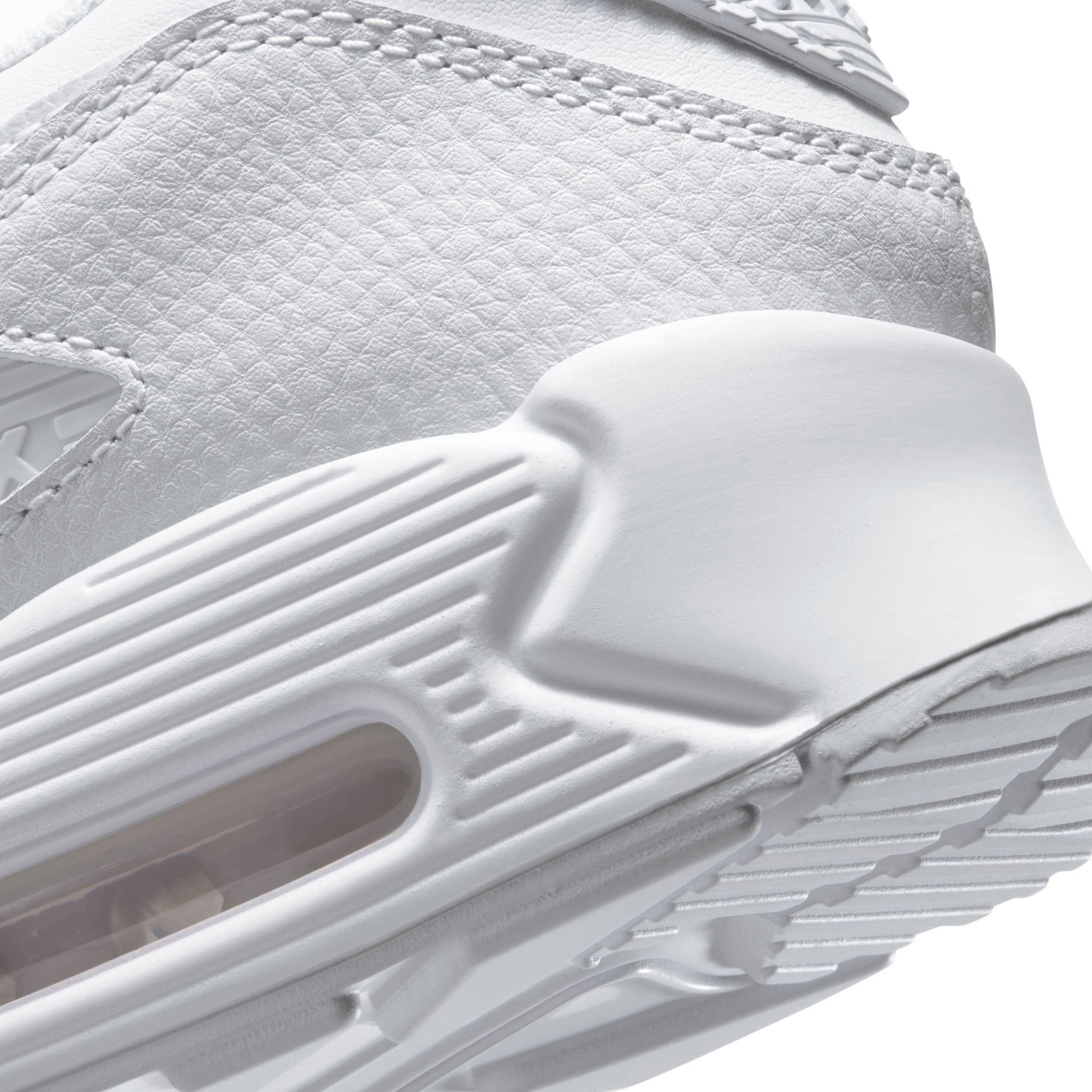Nike Air Max 90 Leather "White/White" Men's Shoe - WHITE Thumbnail View 7