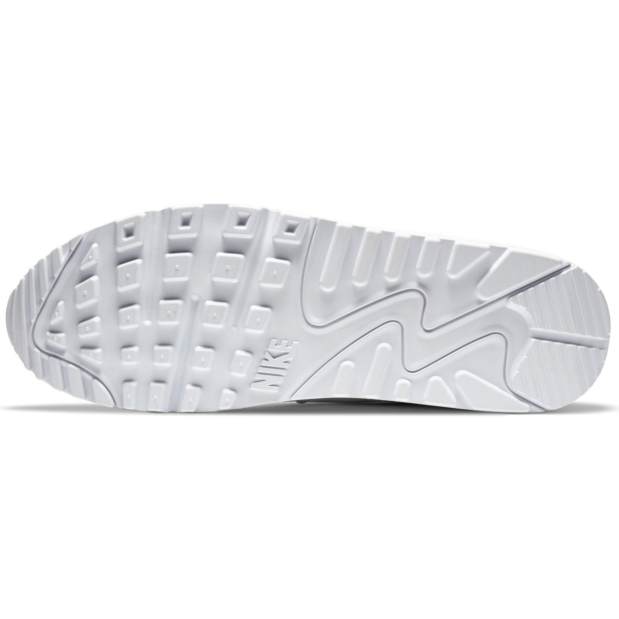 Nike Air Max 90 Leather "White/White" Men's Shoe - WHITE Thumbnail View 8