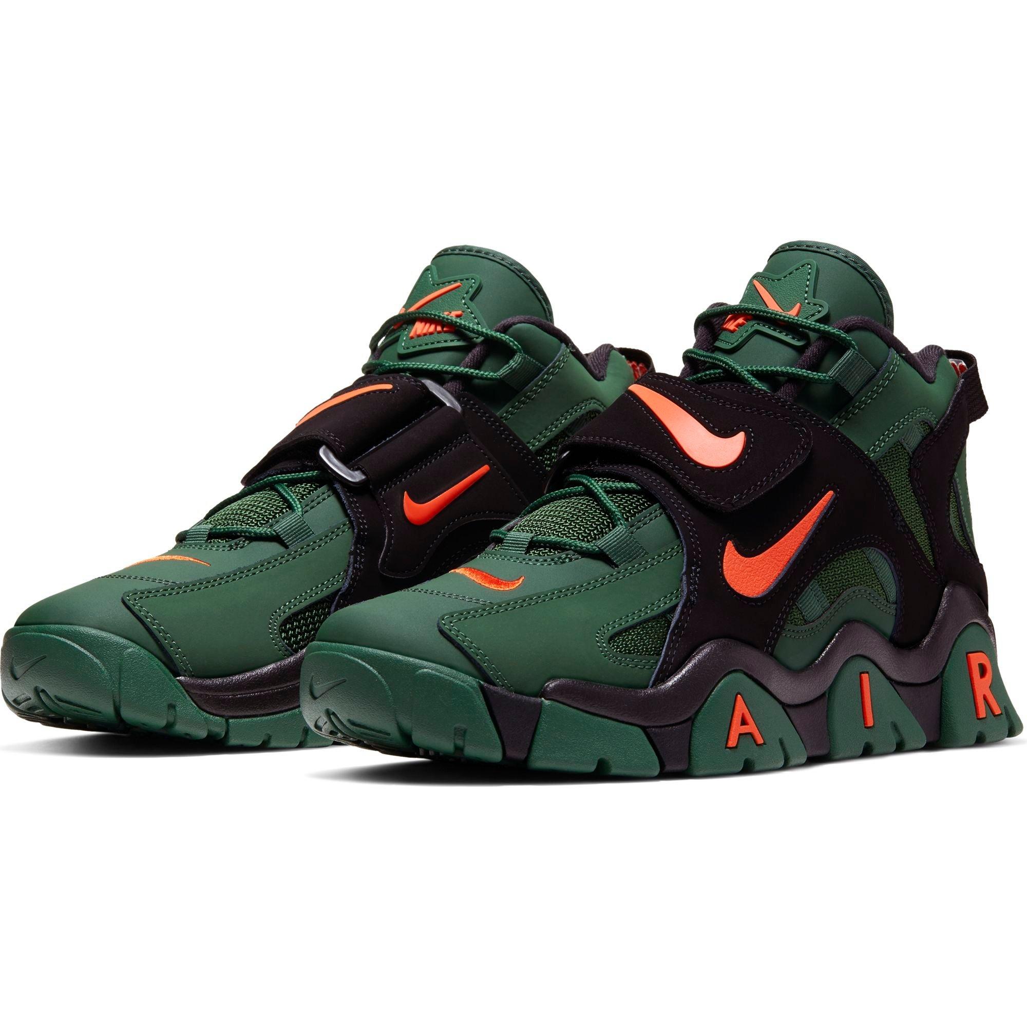 nike air barrage mid green and orange