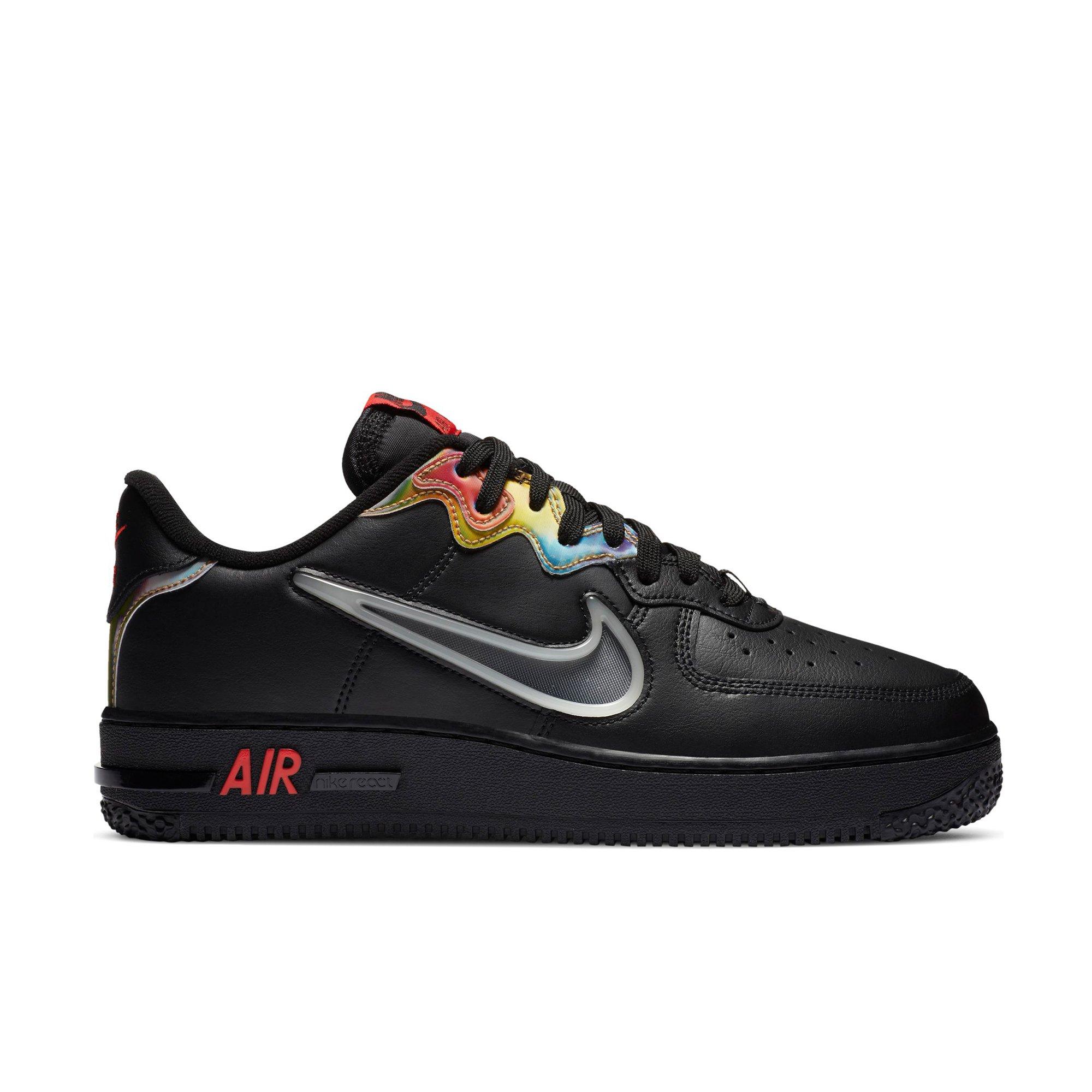 nike air force 1 mens black red