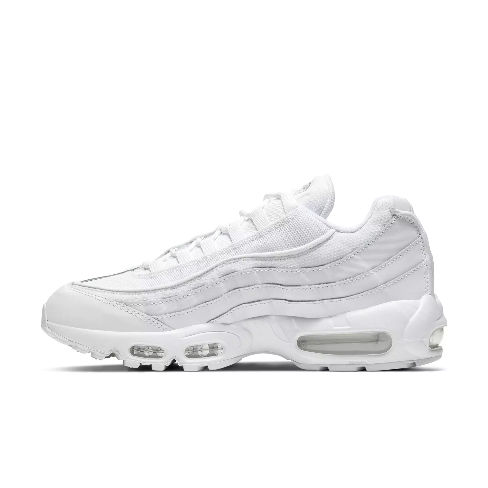 Nike Air Max 95 Essential "White/White-Grey Fog" Men's Running Shoes - WHITE
