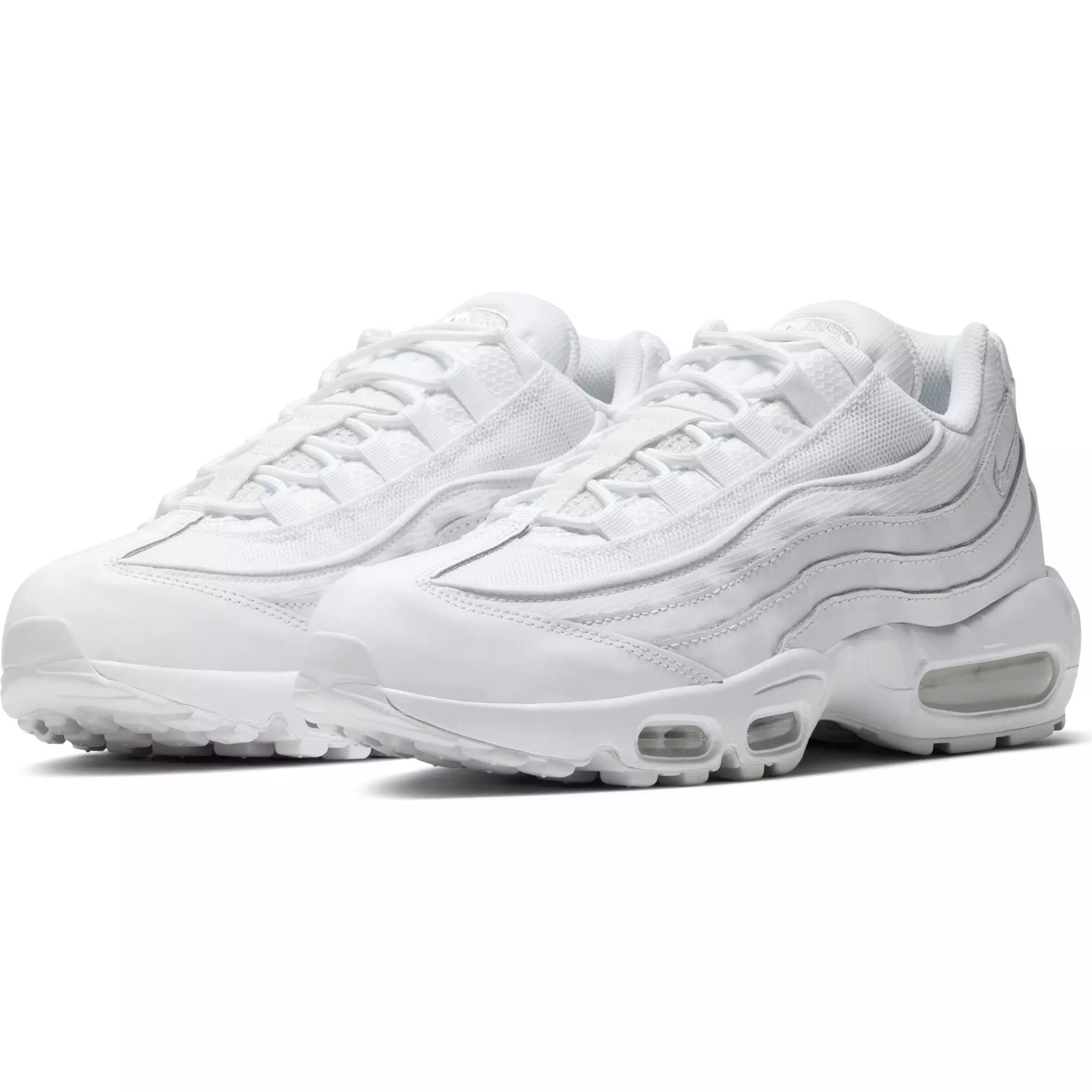 Nike Air Max 95 Essential "White/White-Grey Fog" Men's Running Shoes - WHITE