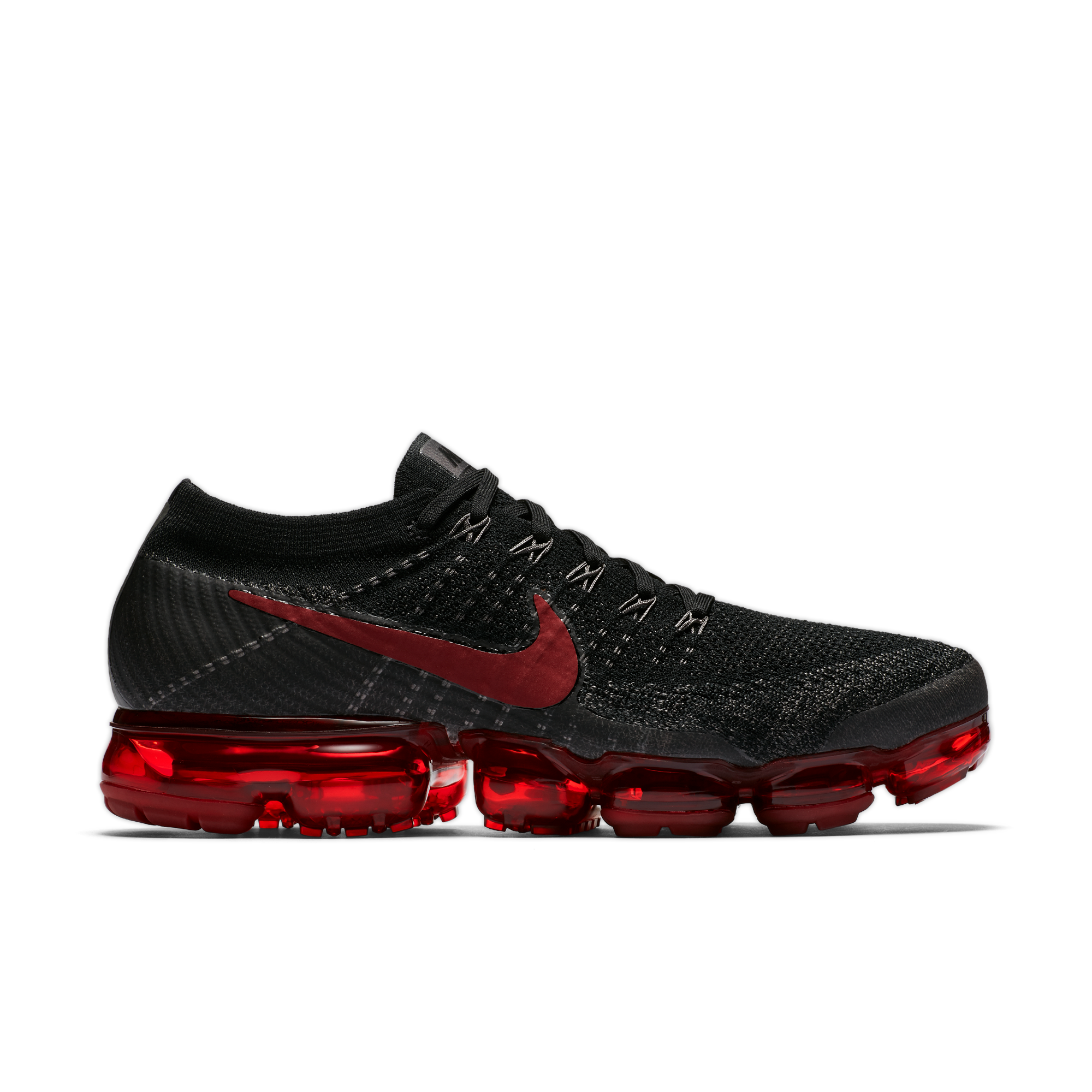 vapormax flyknit red and black