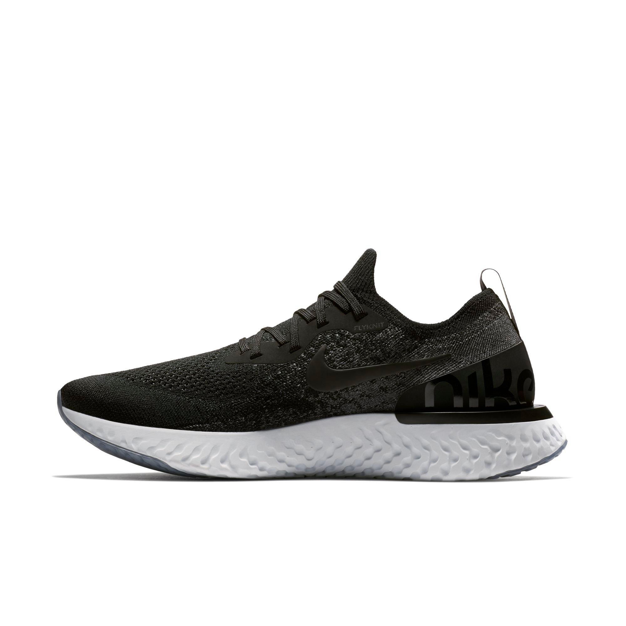 nike epic react flyknit black dark grey