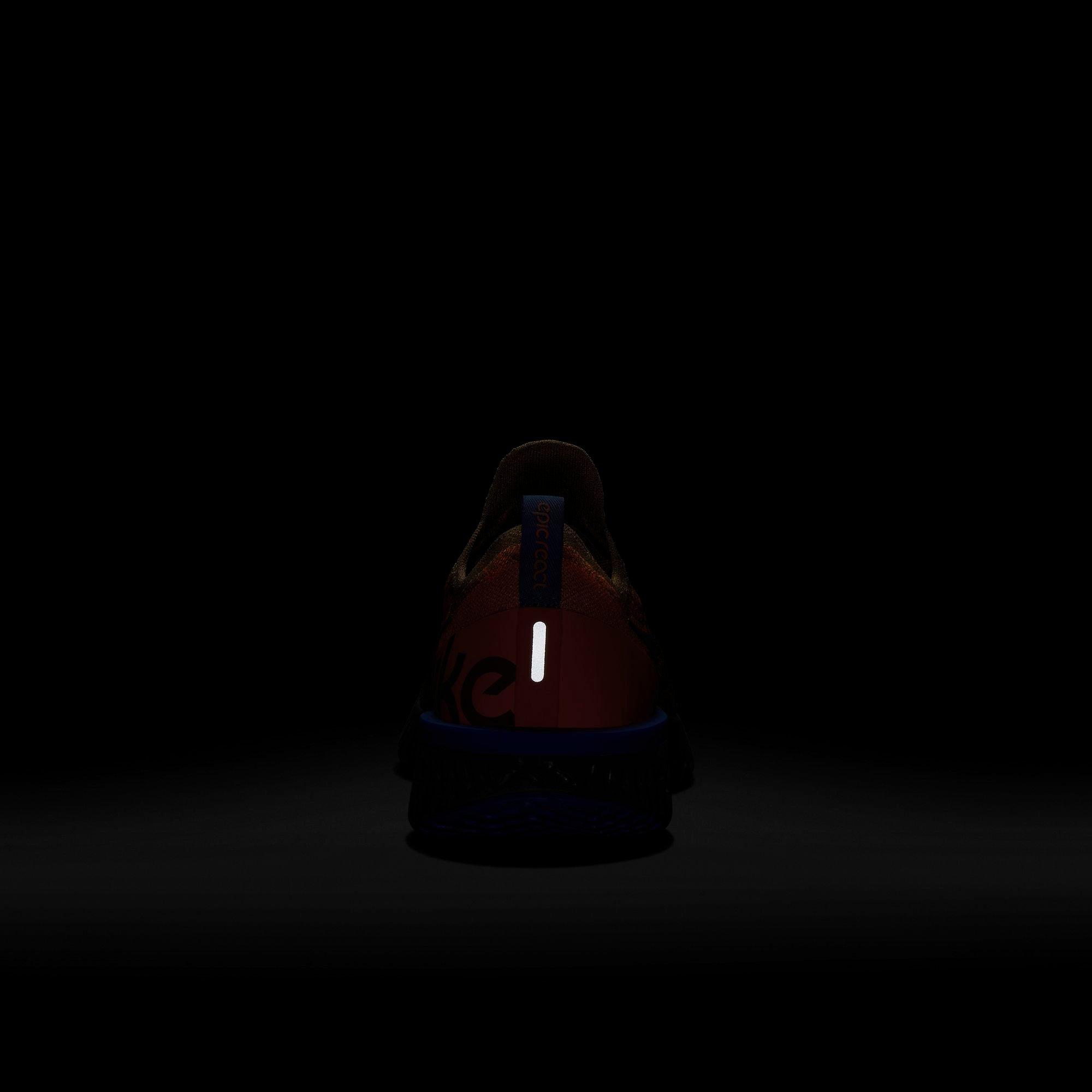 nike epic react flyknit golden beige racer blue